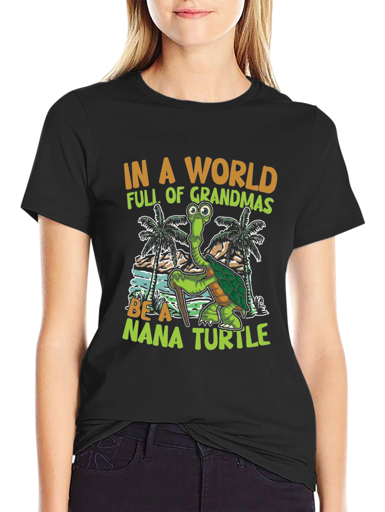 Black Nana Turtle T-Shirt view 2