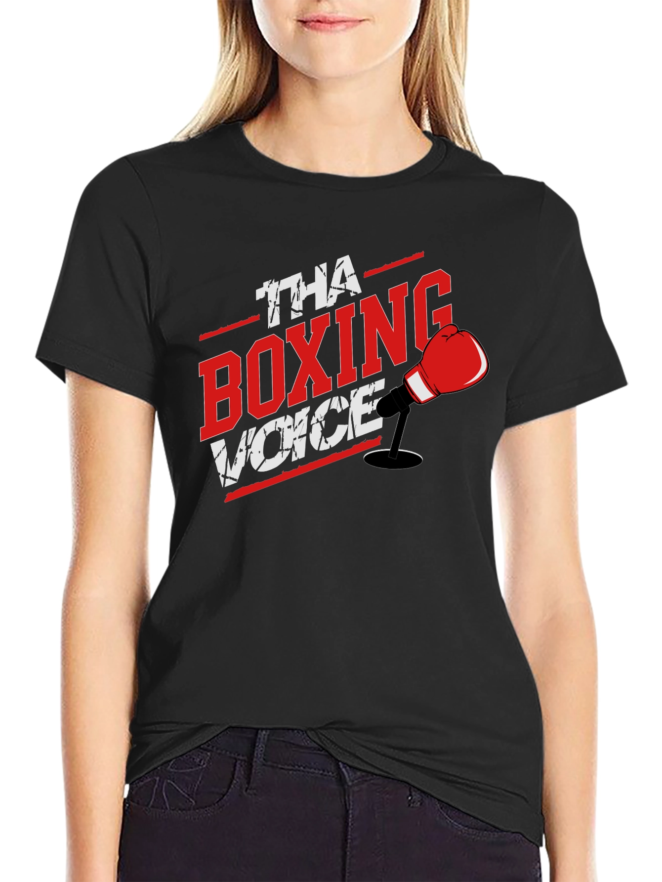 Black Tha Boxing Voice T-Shirt view 2