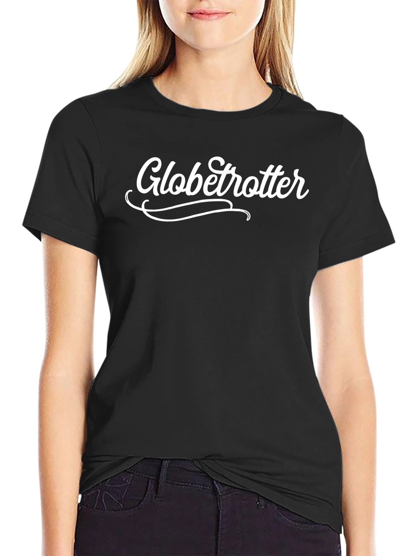 Black Globetrotter Graphic Tee - Black view 2