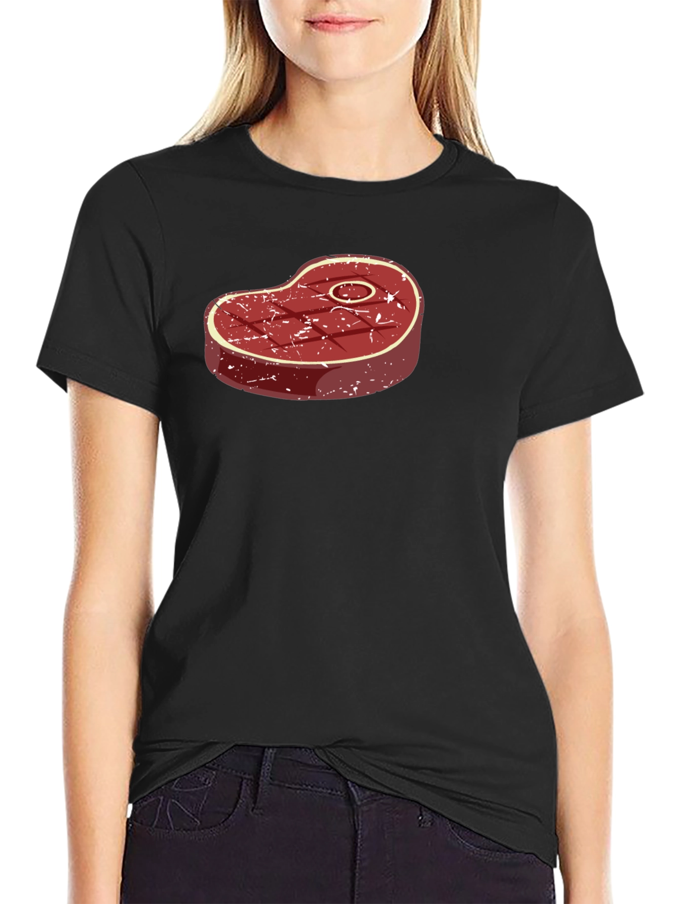 Black Steak Graphic Tee - Black T-Shirt view 2