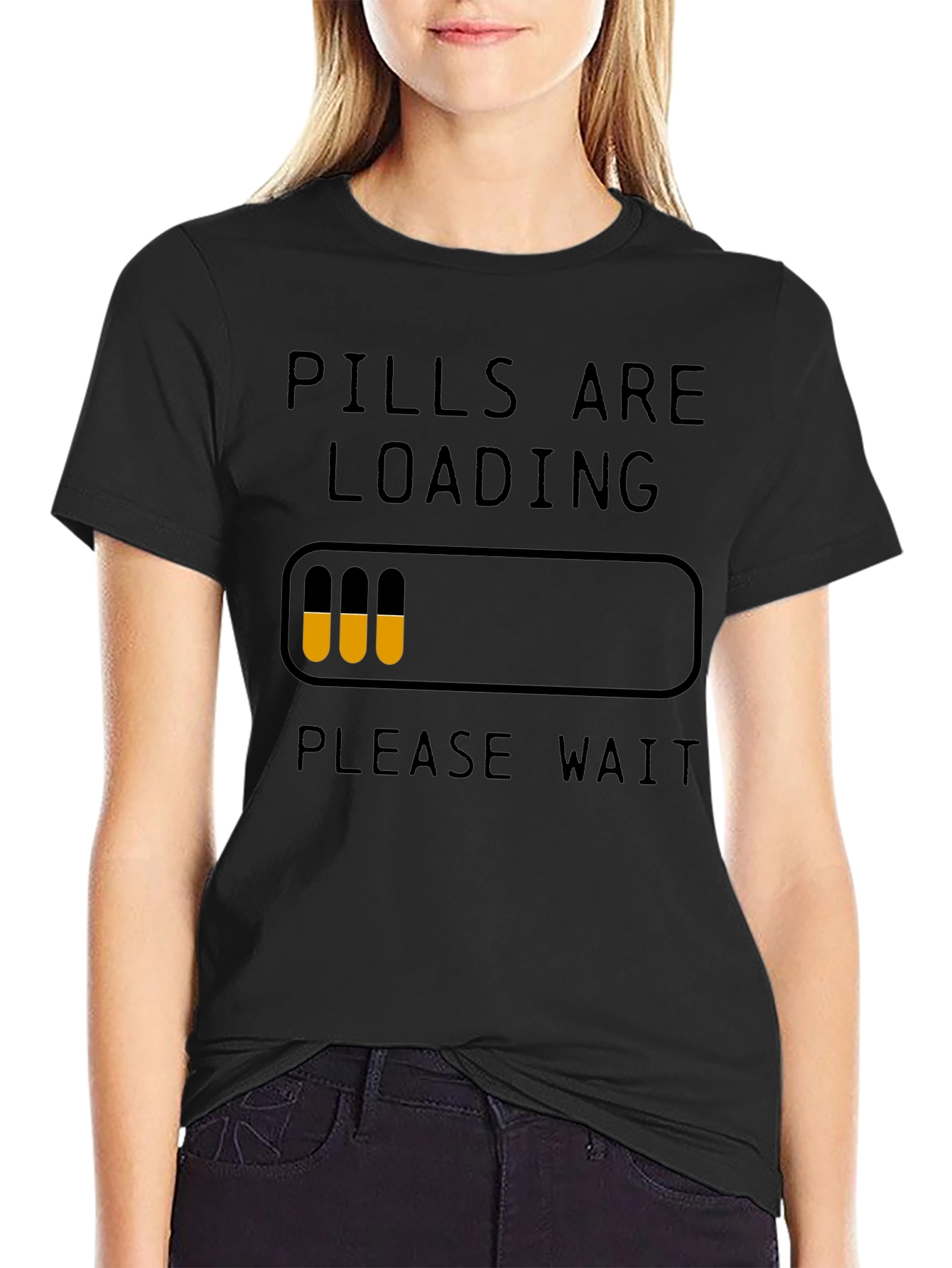 Black Pills Are Loading Funny Graphic T-Shirt view 2