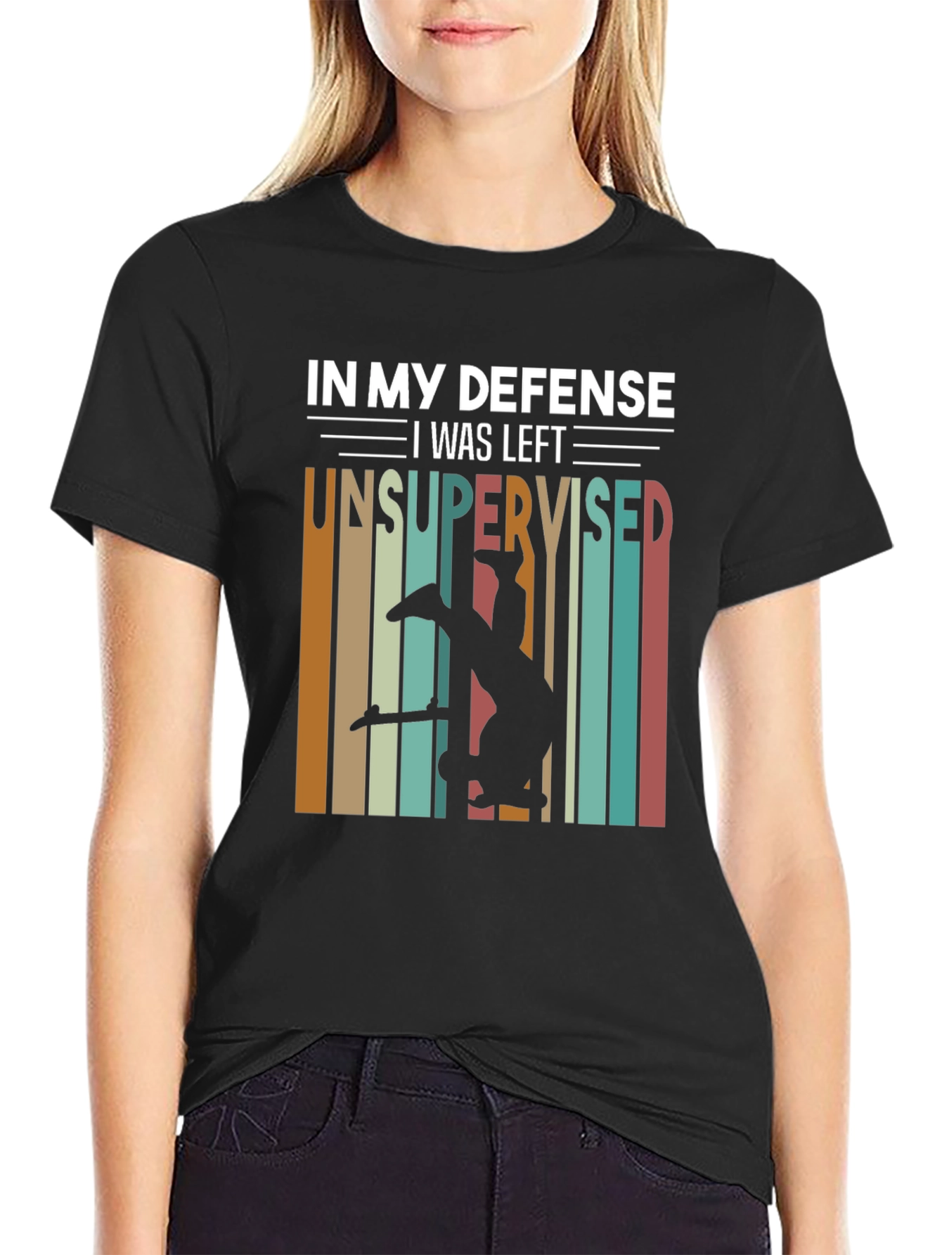 Black Unsupervised Skateboard T-Shirt view 2