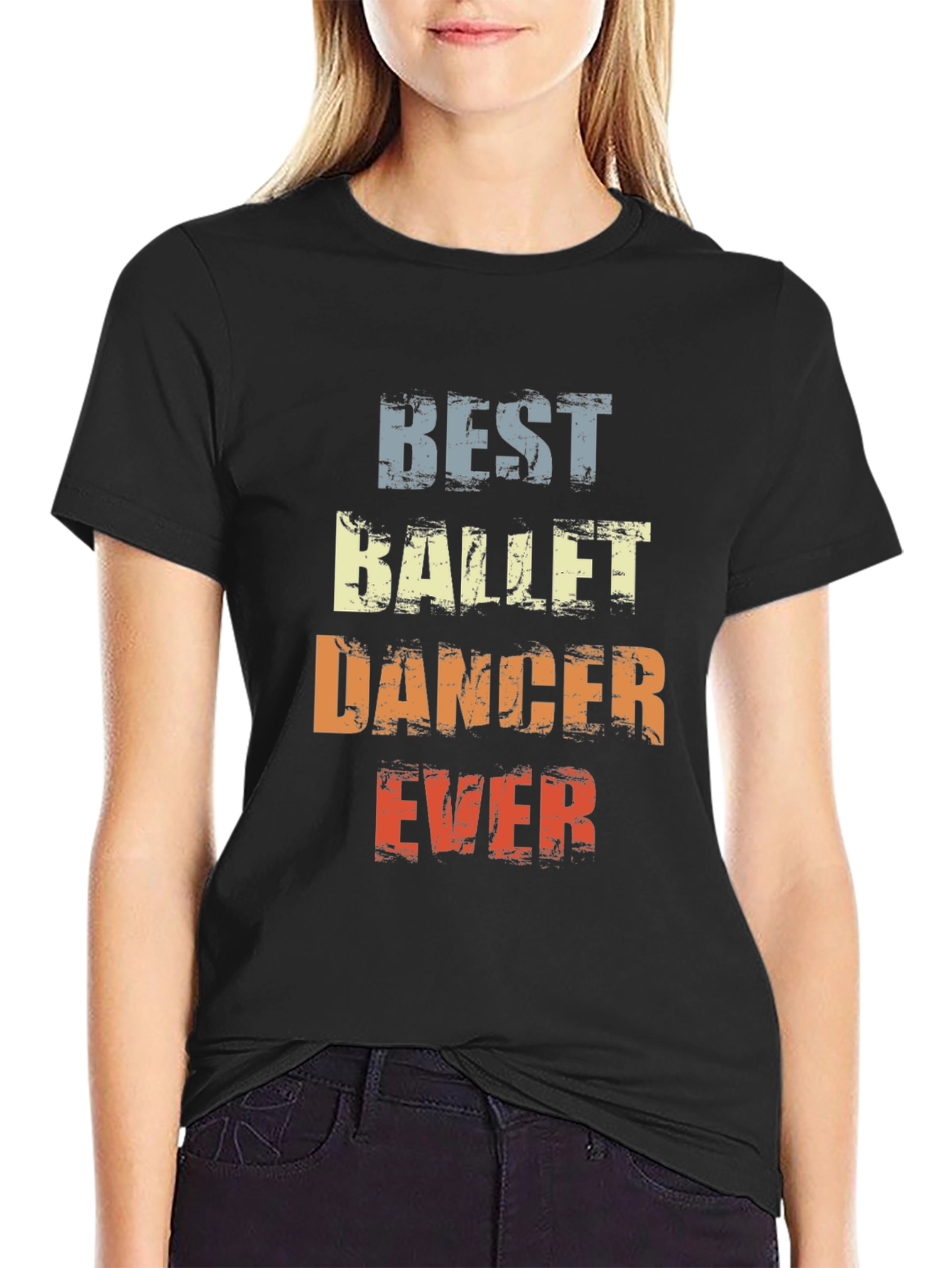 Black Best Ballet Dancer Ever T-Shirt view 2