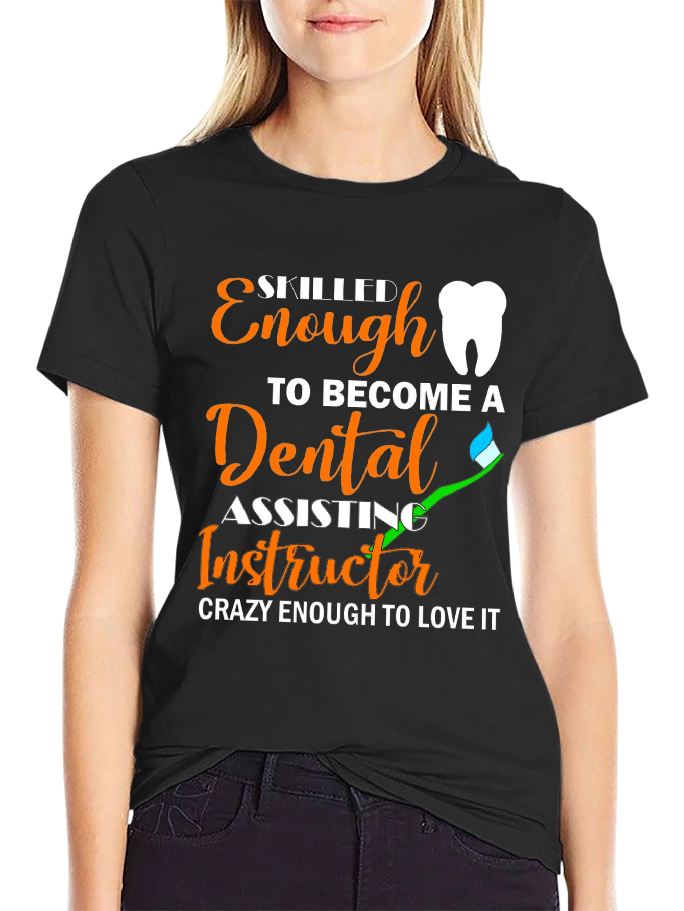 Black Dental Assisting Instructor Graphic Tee view 2