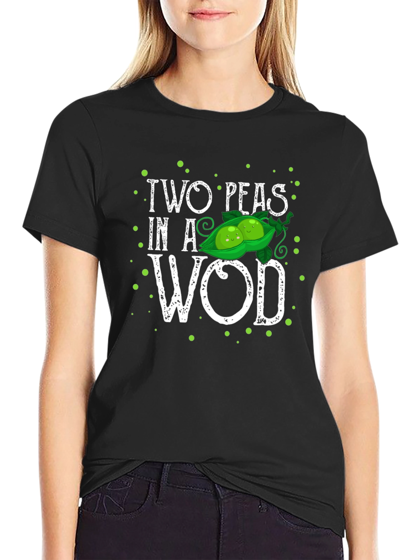 Black Two Peas in a WOD T-Shirt - Black view 2