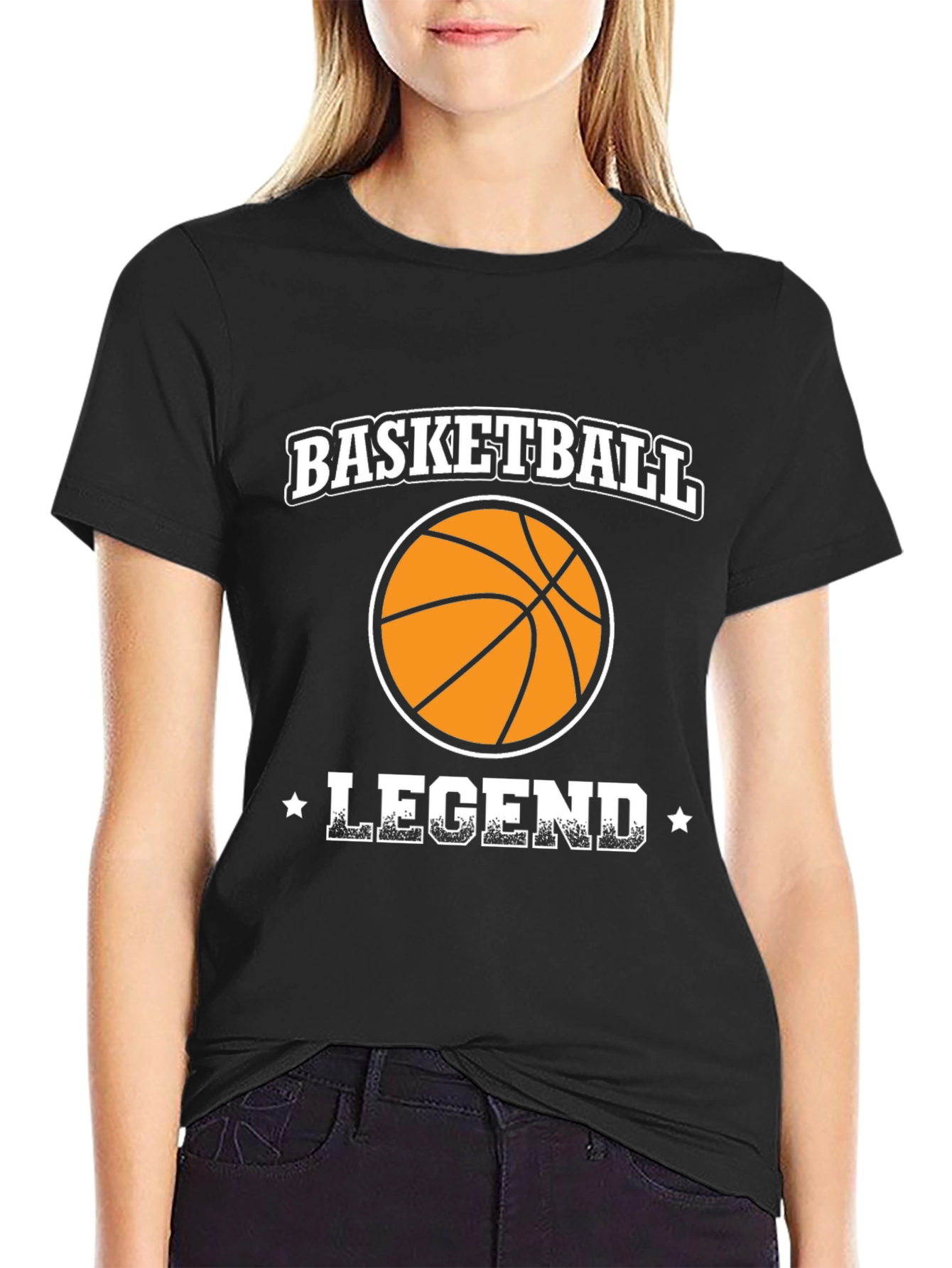 Black Basketball Legend Black T-Shirt view 2