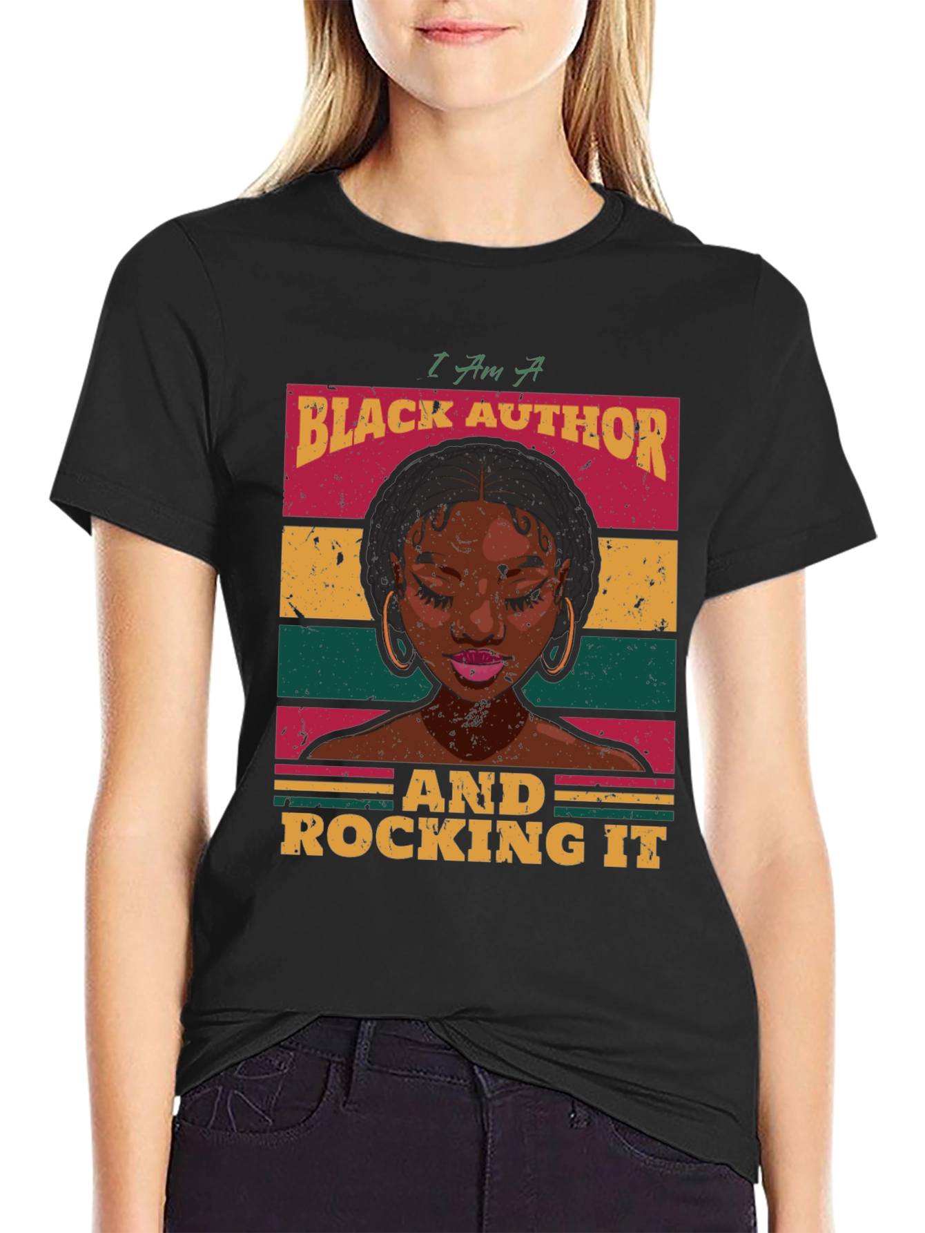 Black Black Author Rocking It T-Shirt view 2