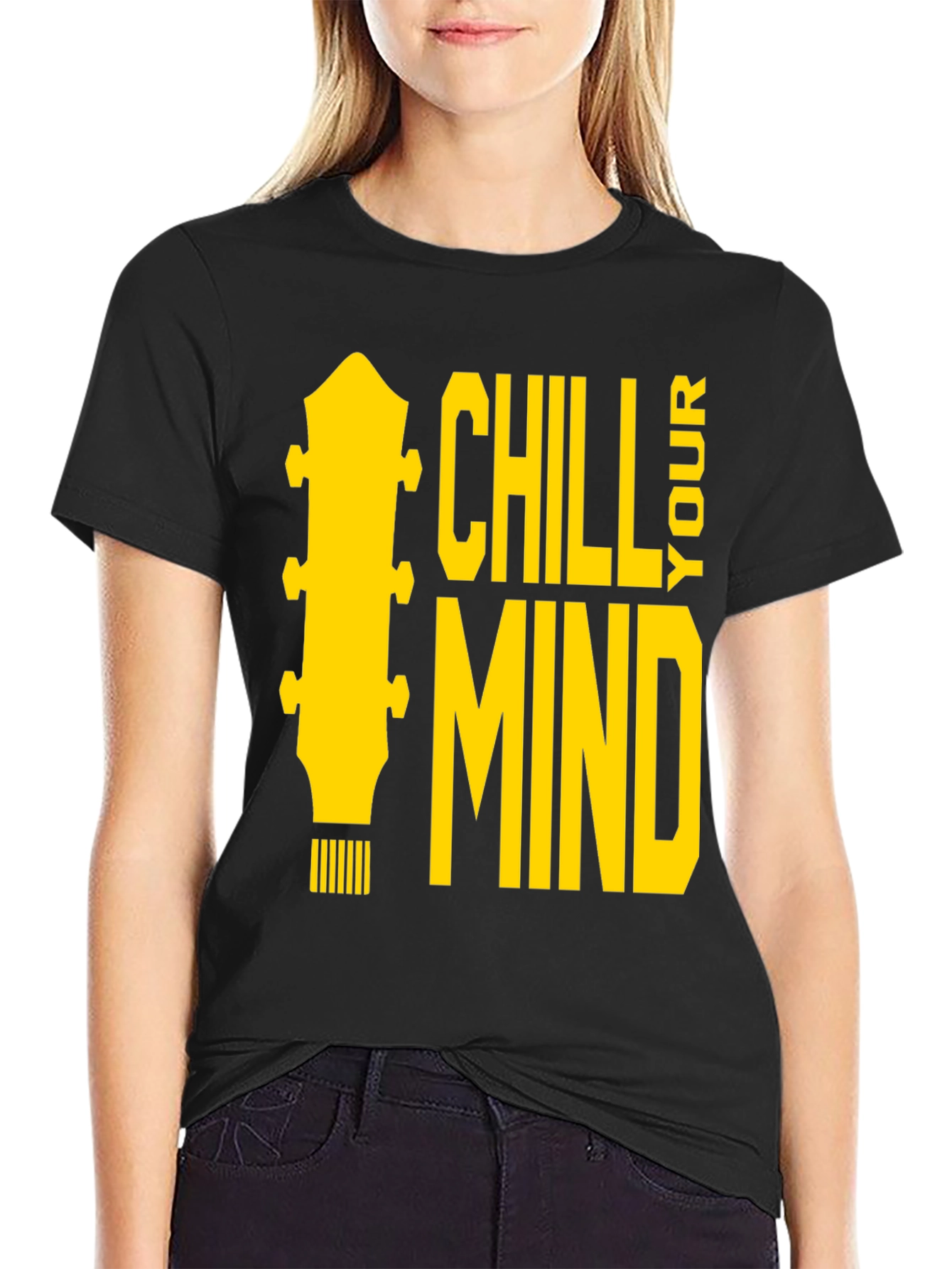 Black Chill Your Mind Graphic Tee - Black view 2