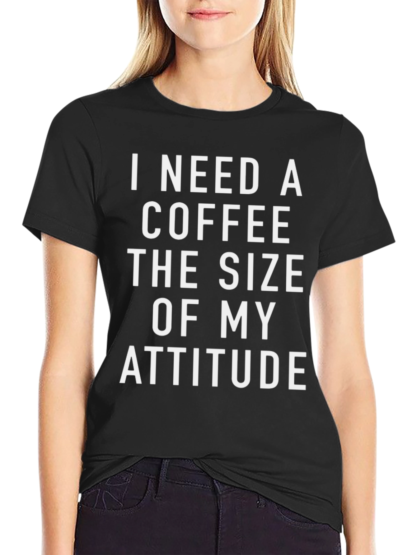 Coffee & Attitude Graphic T-Shirt - Black - 2
