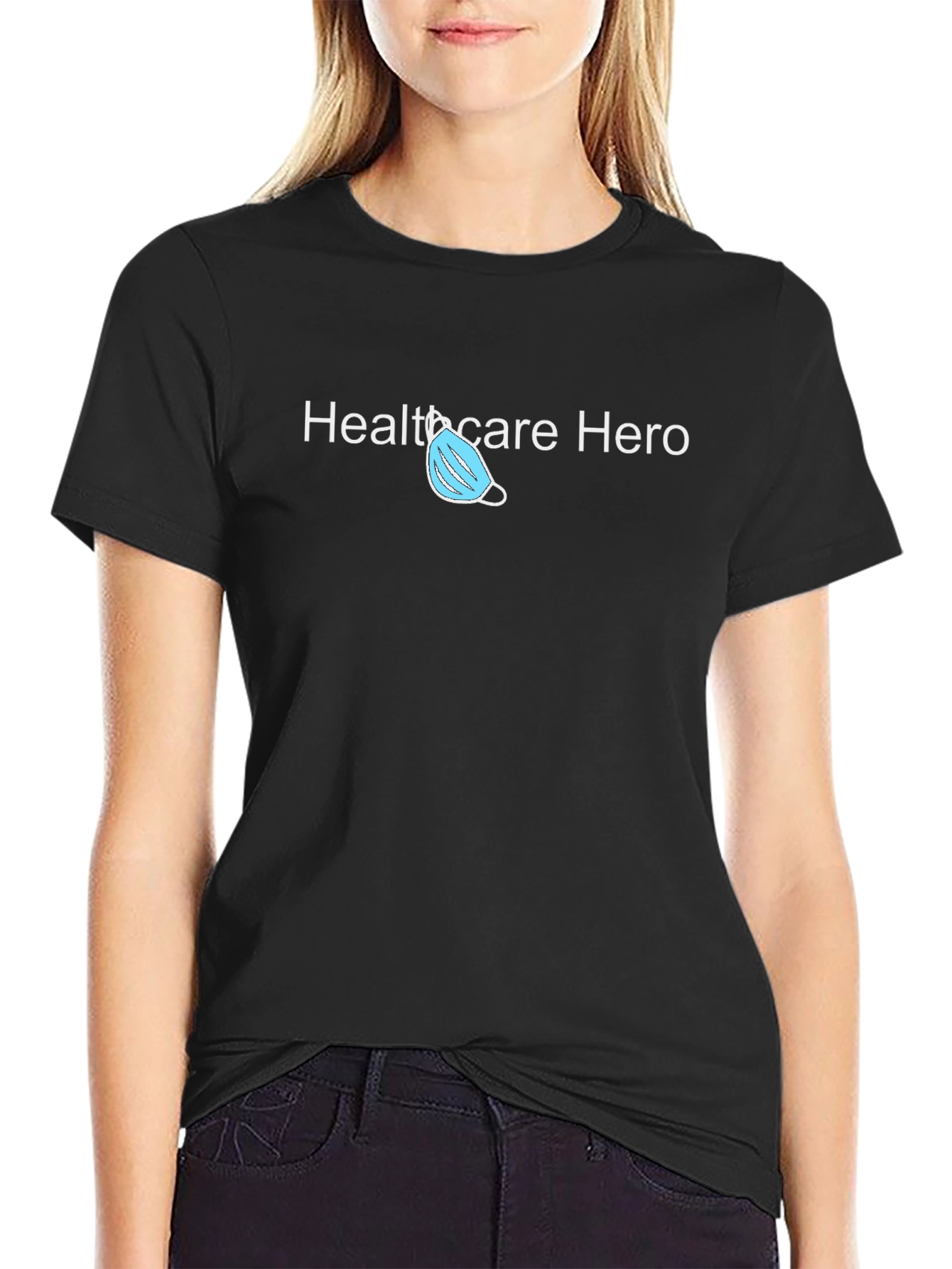 Black Healthcare Hero Graphic Tee - Black view 2
