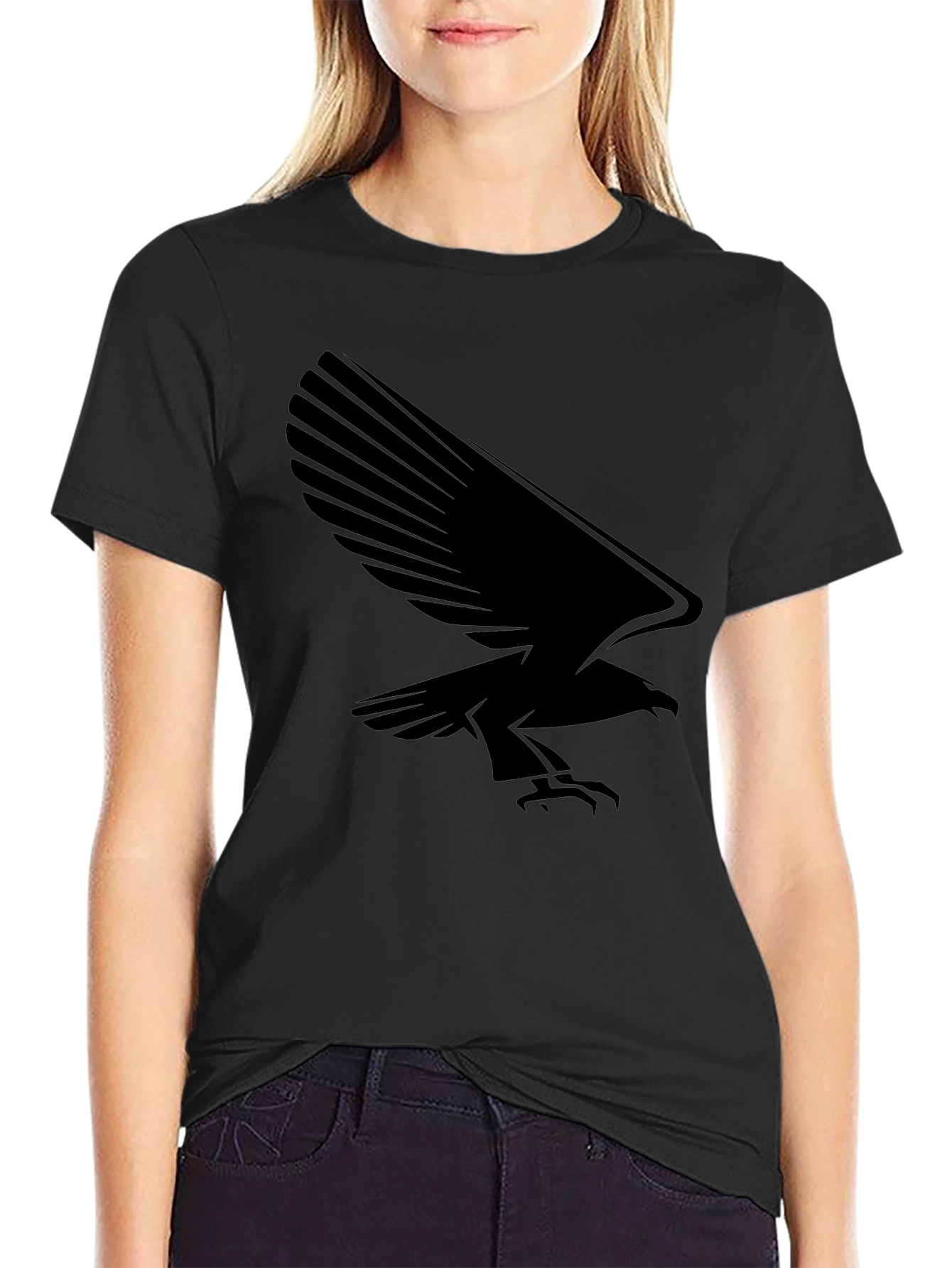 Black Bold Black Eagle Graphic Tee - Stylish Menswear view 2