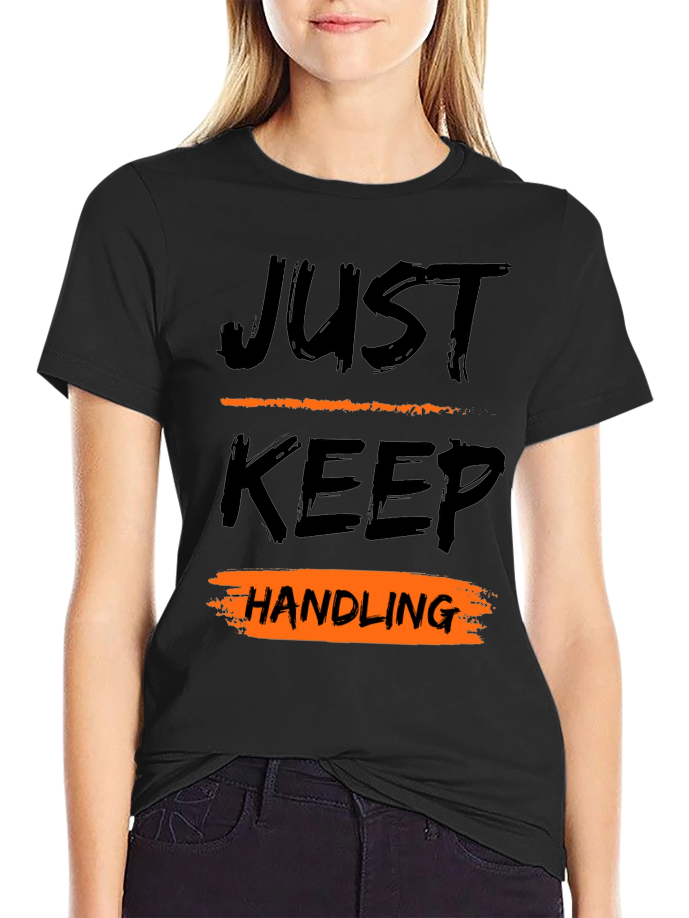 Black Just Keep Handling Graphic Tee view 2