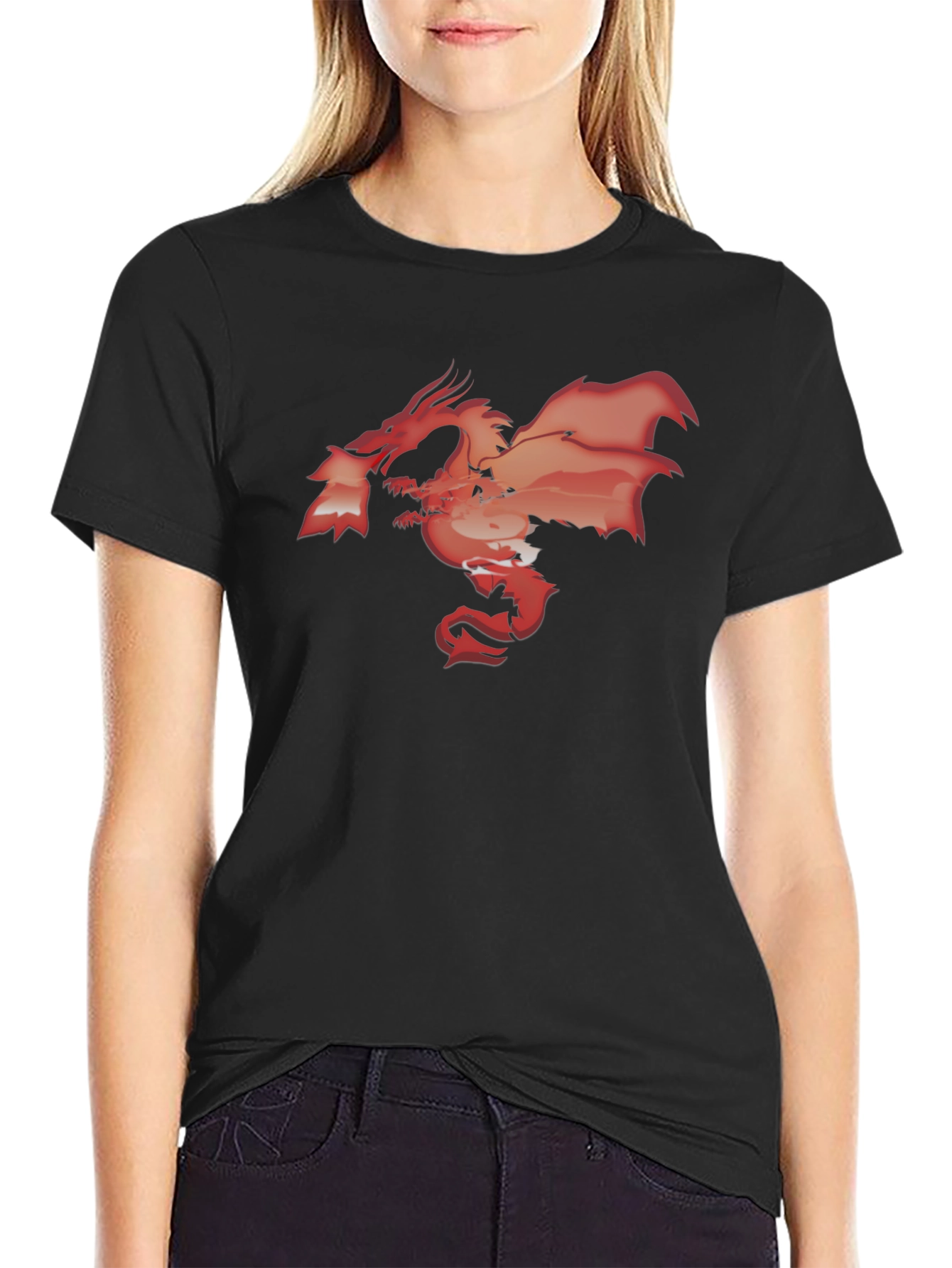 Black Dragon Graphic Black T-Shirt view 2