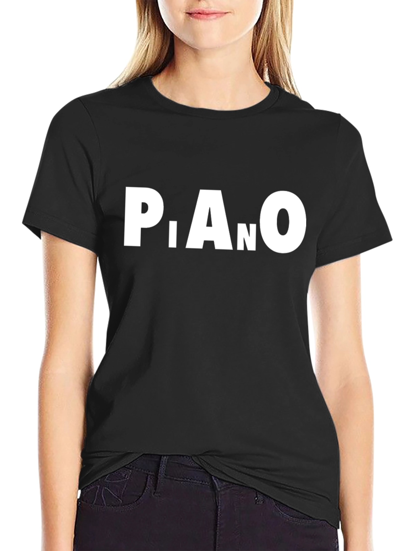 Black Piano T-Shirt - Funny Chemistry Elements Music Tee view 2