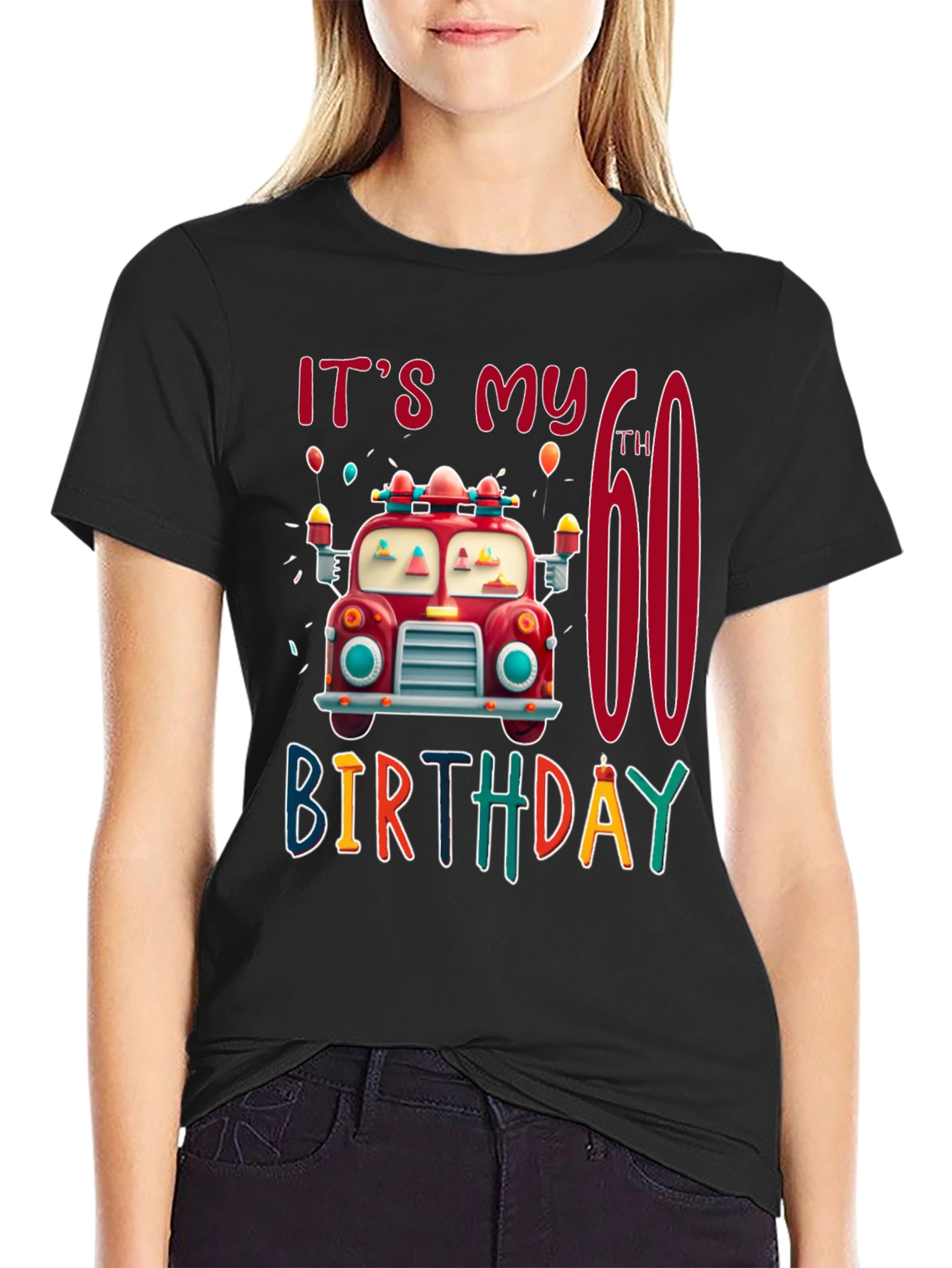 It's My 60th Birthday Fire Truck T-Shirt - 2