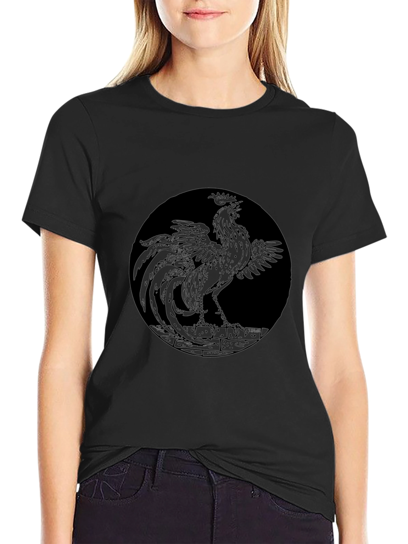 Black Black Rooster Graphic Tee - Men's Short Sleeve Shirt view 2