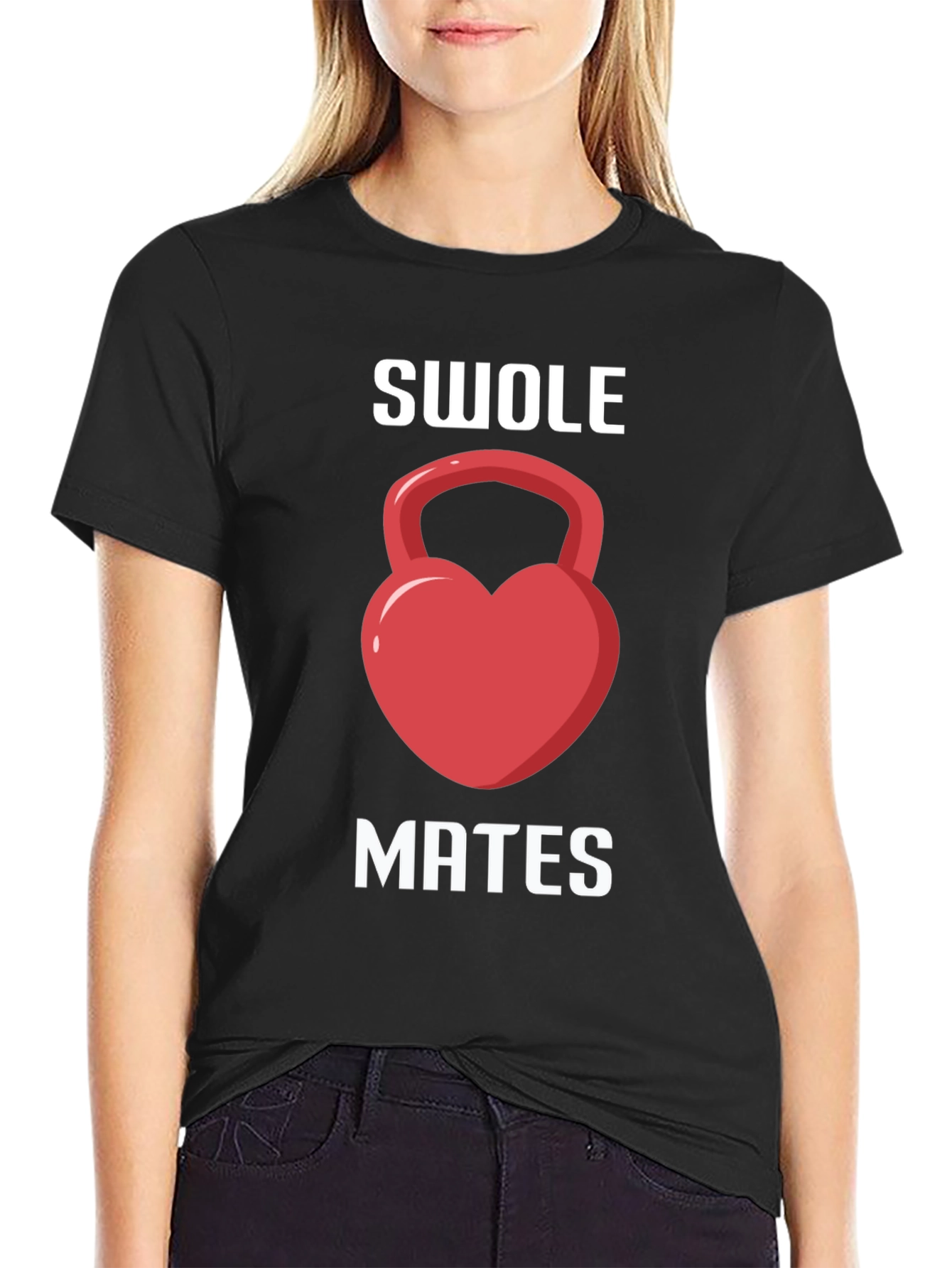 Black Swole Mates Black Graphic T-Shirt view 2