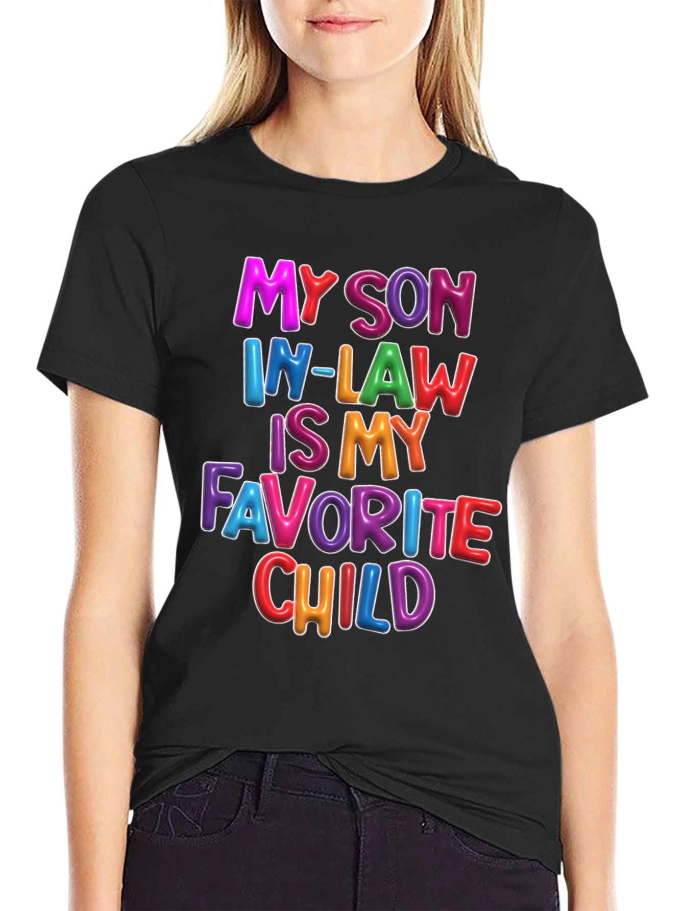 Black My Son In-Law Is My Favorite Child T-Shirt view 2