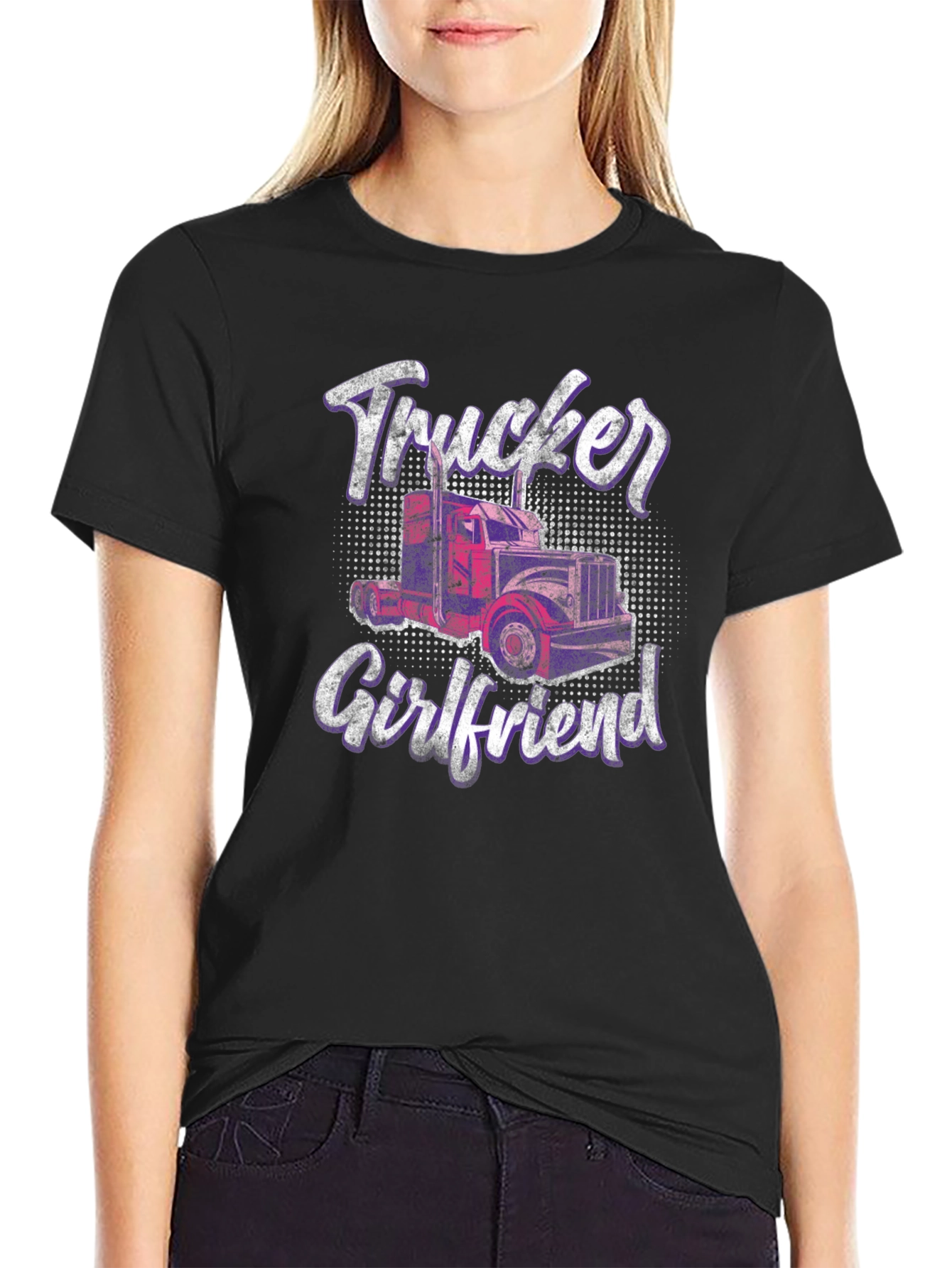 Trucker Girlfriend Graphic Tee - 2