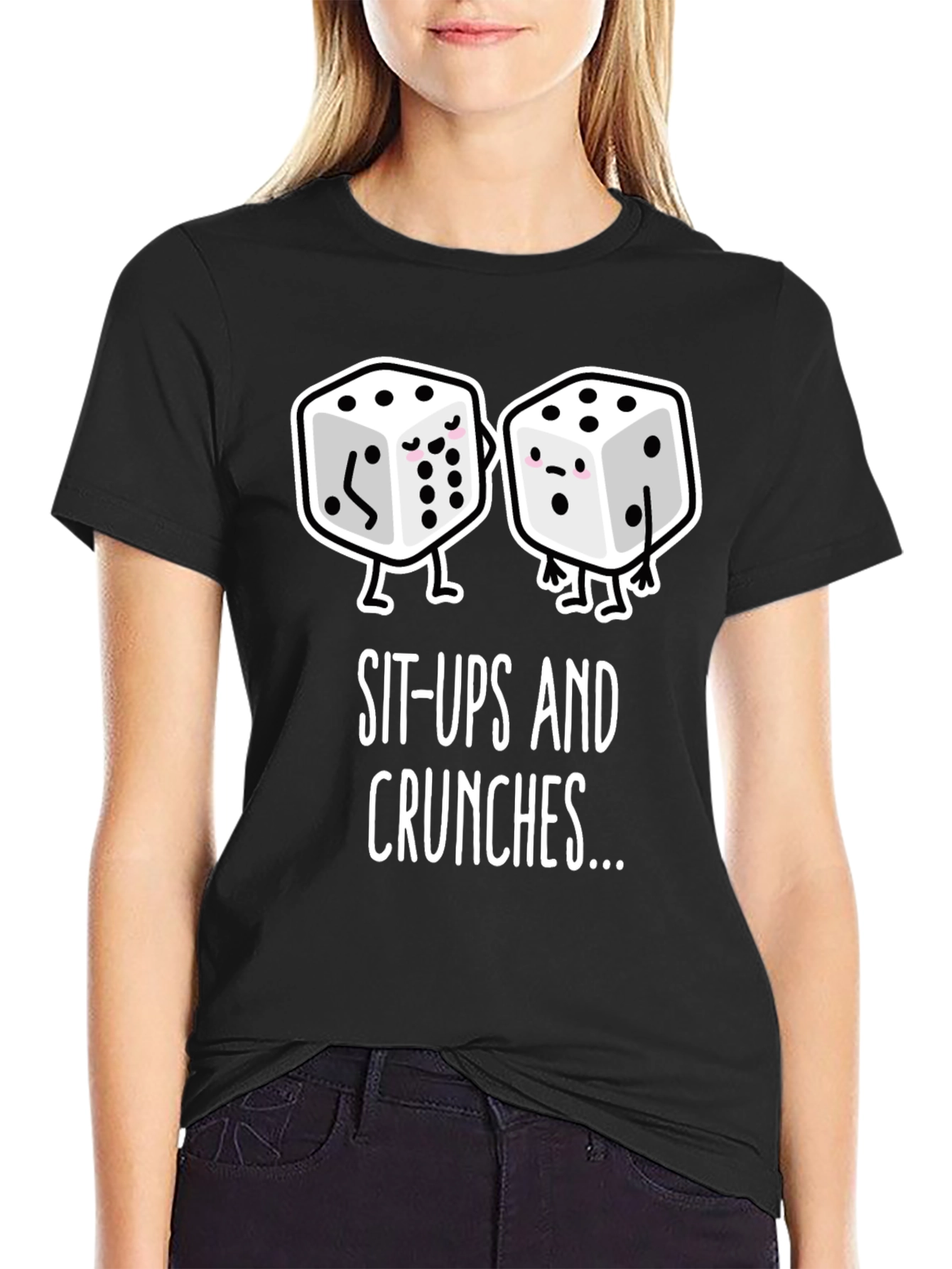 Black Sit-Ups and Crunches Graphic T-Shirt view 2