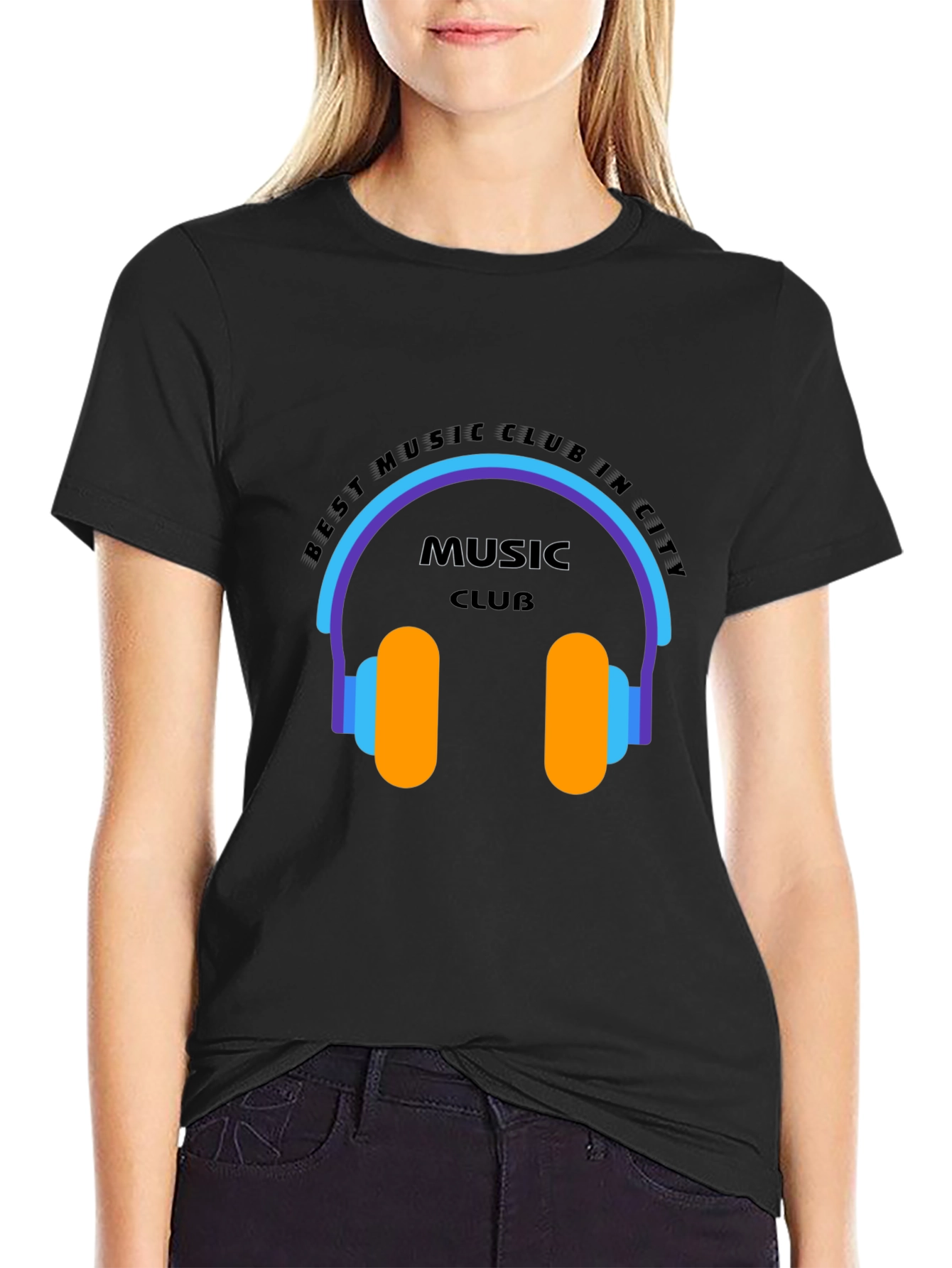 Black Music Club T-Shirt - Best Music Club In City view 2