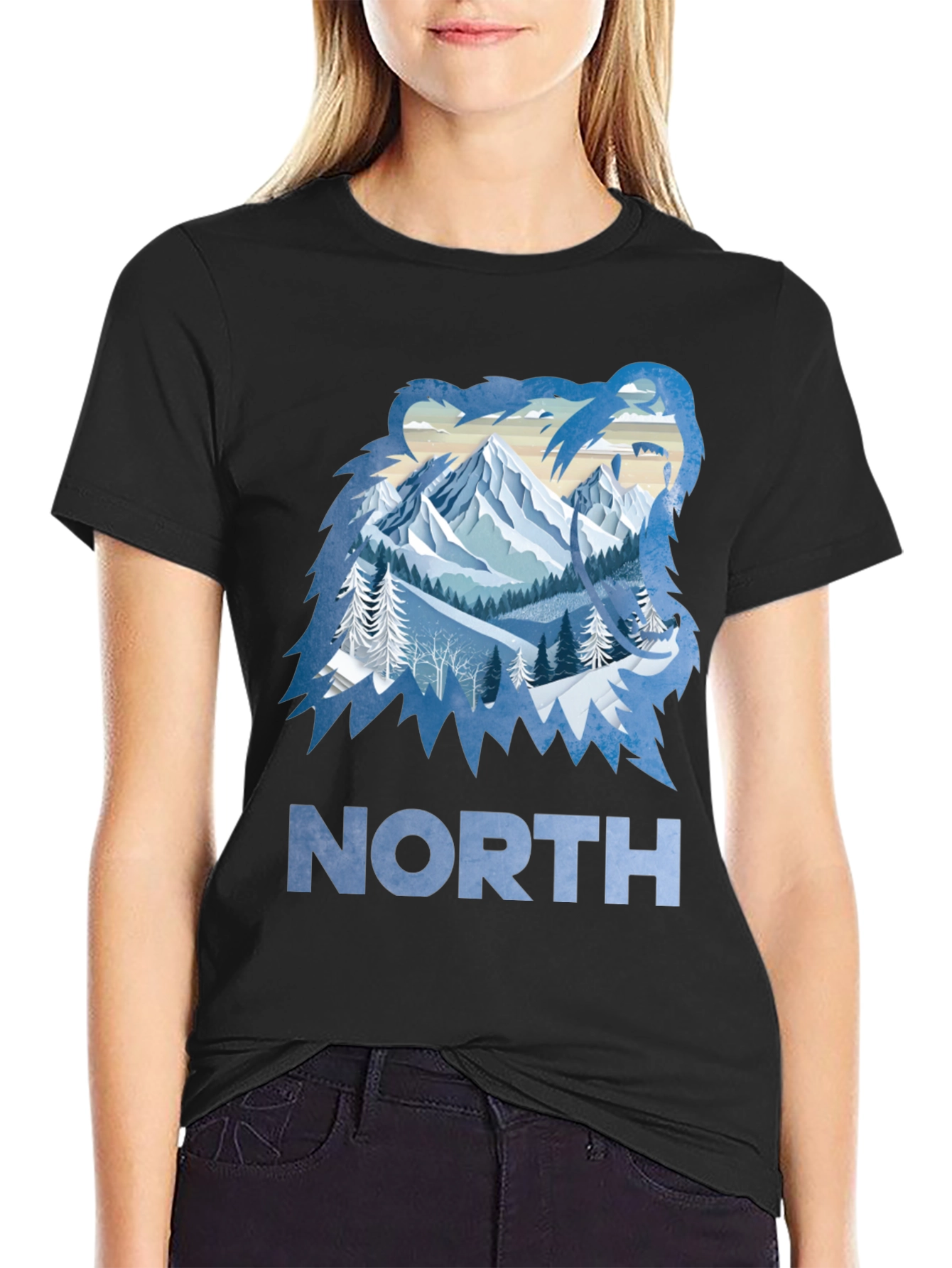Black North Bear Graphic Tee view 2