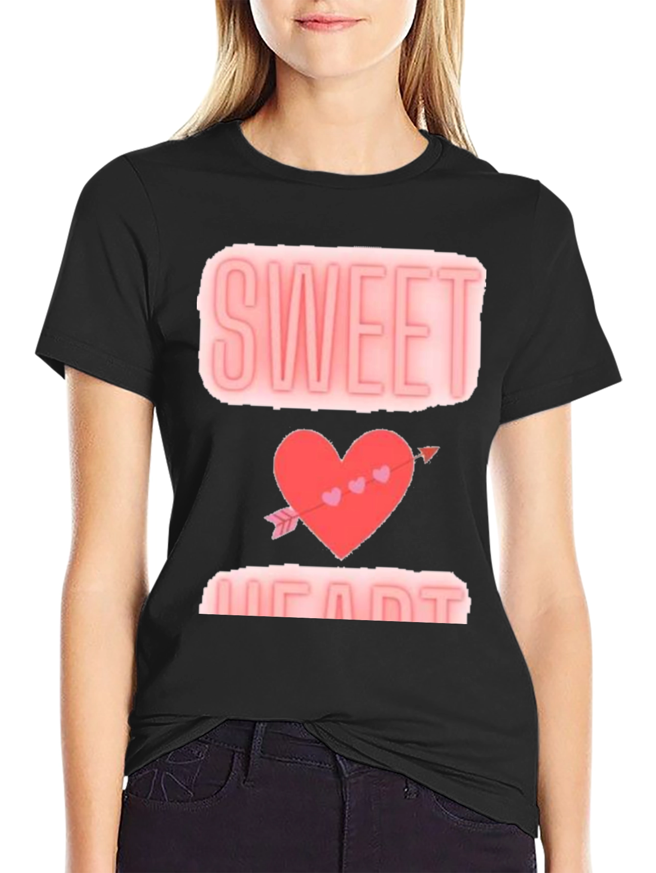 Black Sweetheart Valentine's Day Graphic Tee view 2