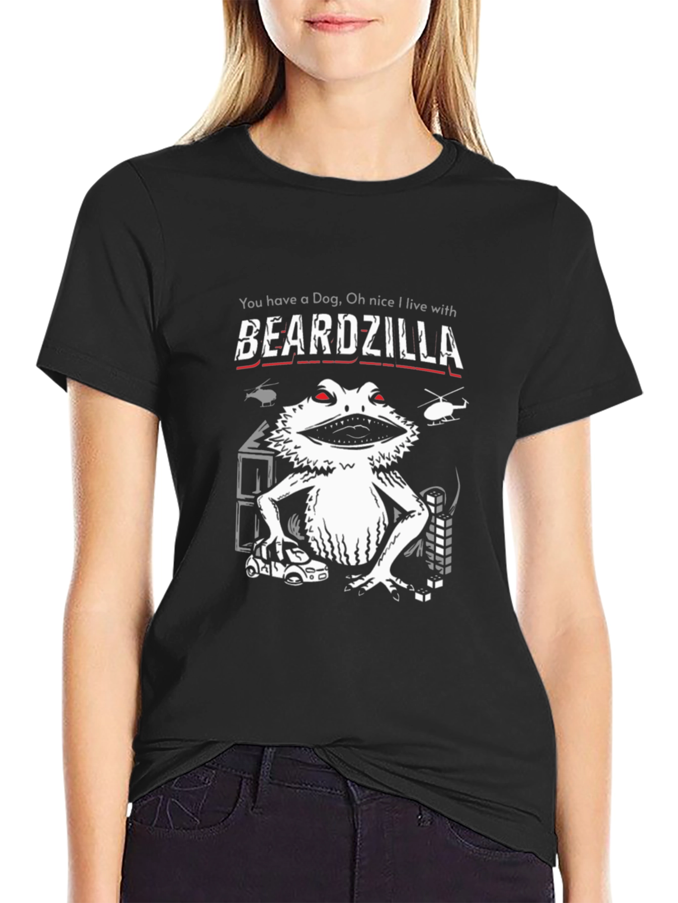 Beardzilla Funny Graphic Novelty T-Shirt - 2