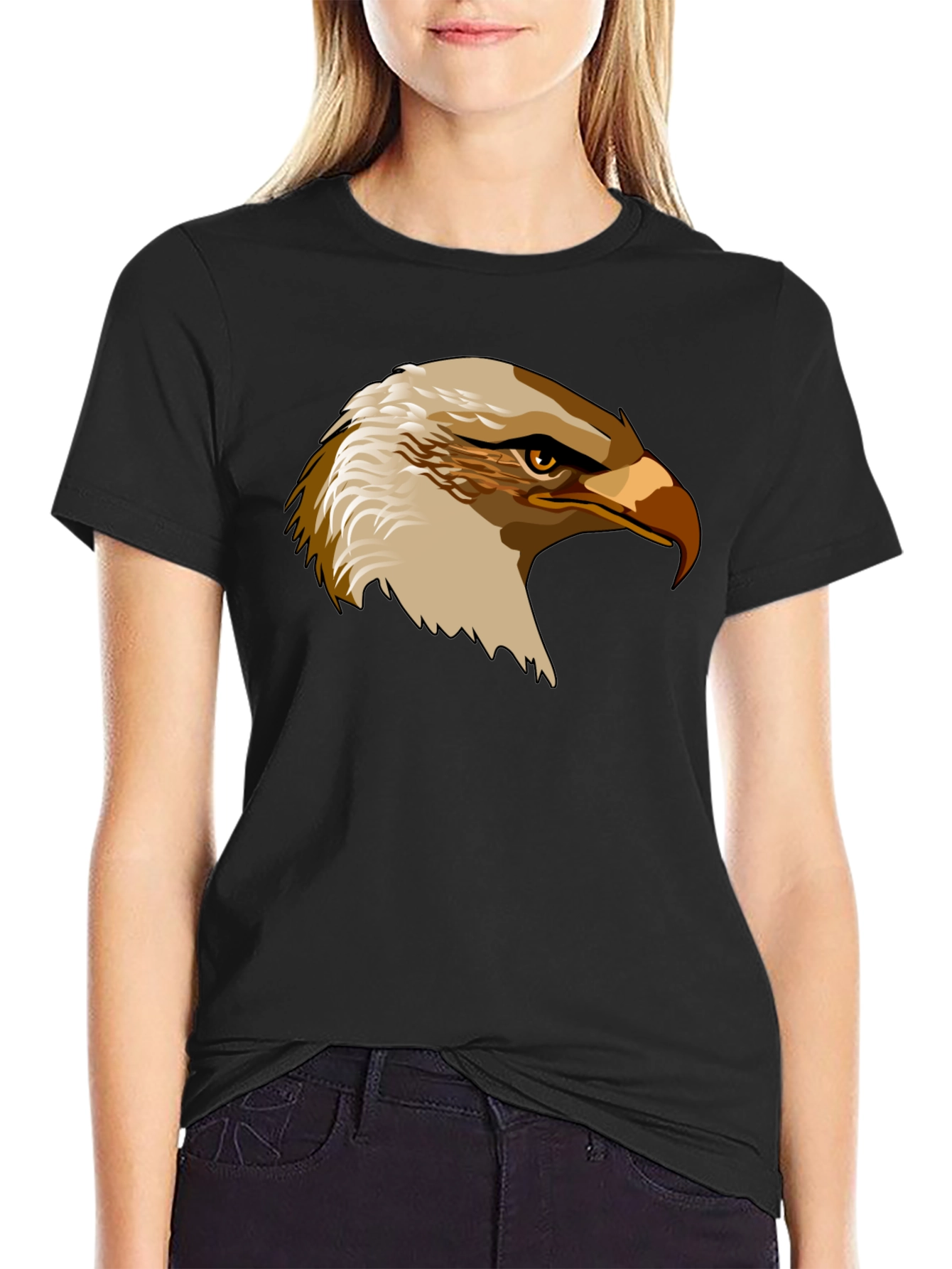 Black Eagle Graphic Black T-Shirt view 2