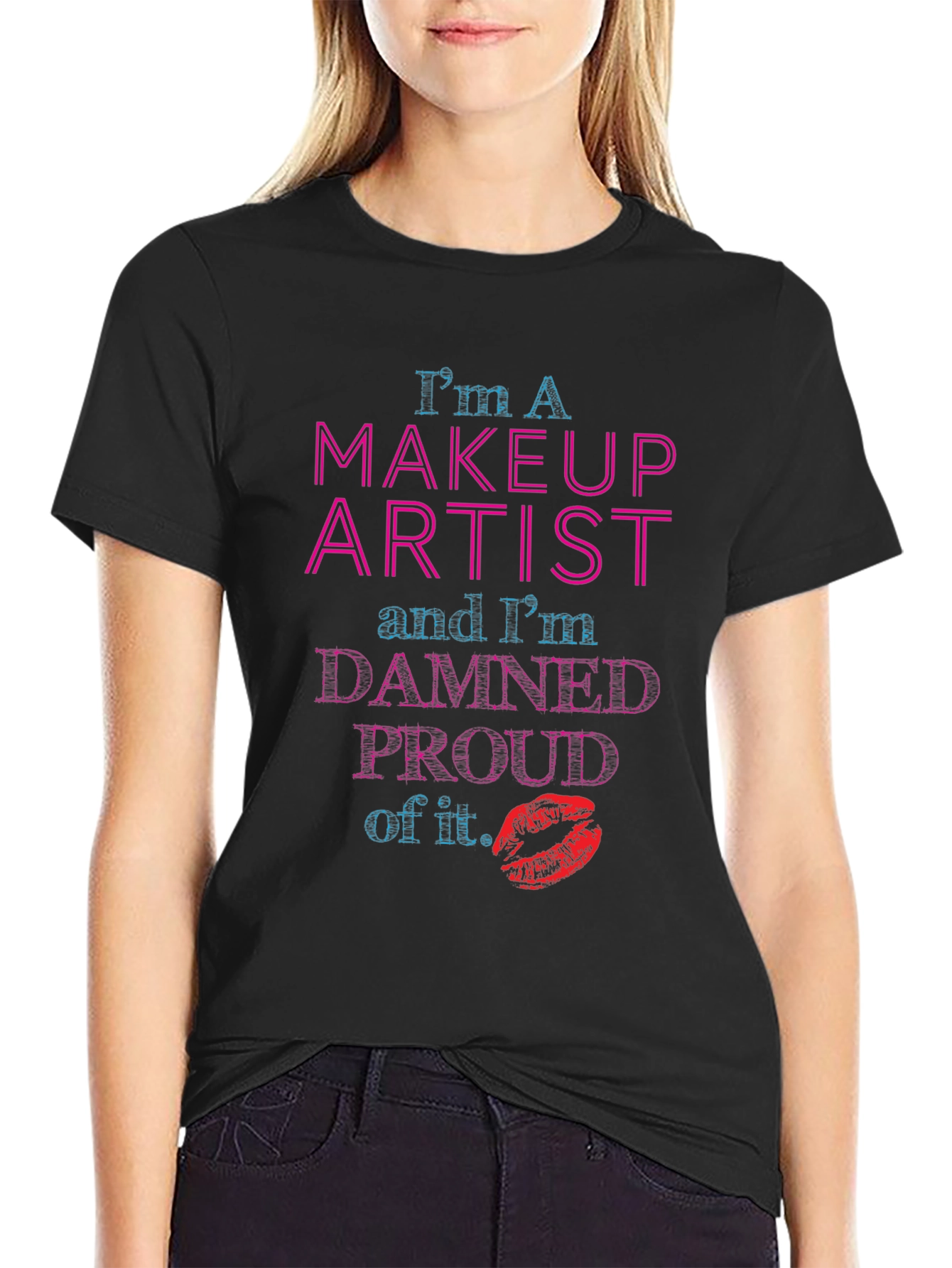 Black Makeup Artist Pride T-Shirt - Bold Graphic Tee view 2