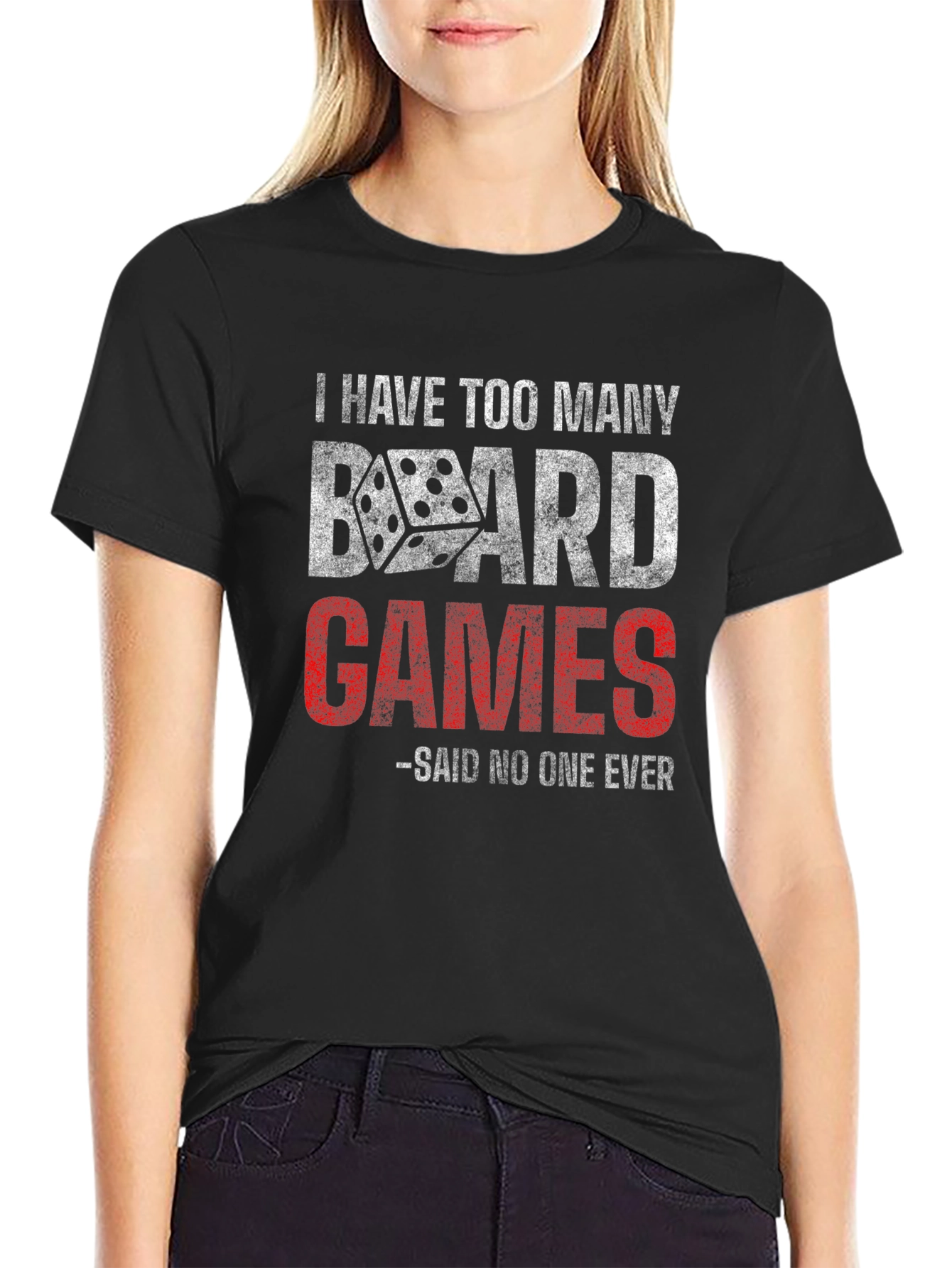 Black Board Games Funny T-Shirt view 2