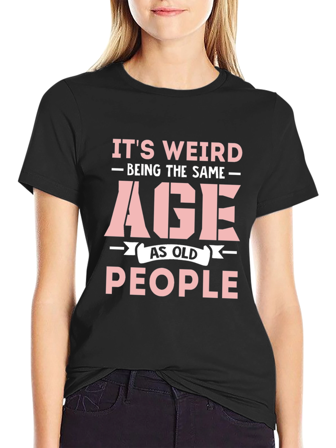 Black Funny Age Saying Black T-Shirt view 2