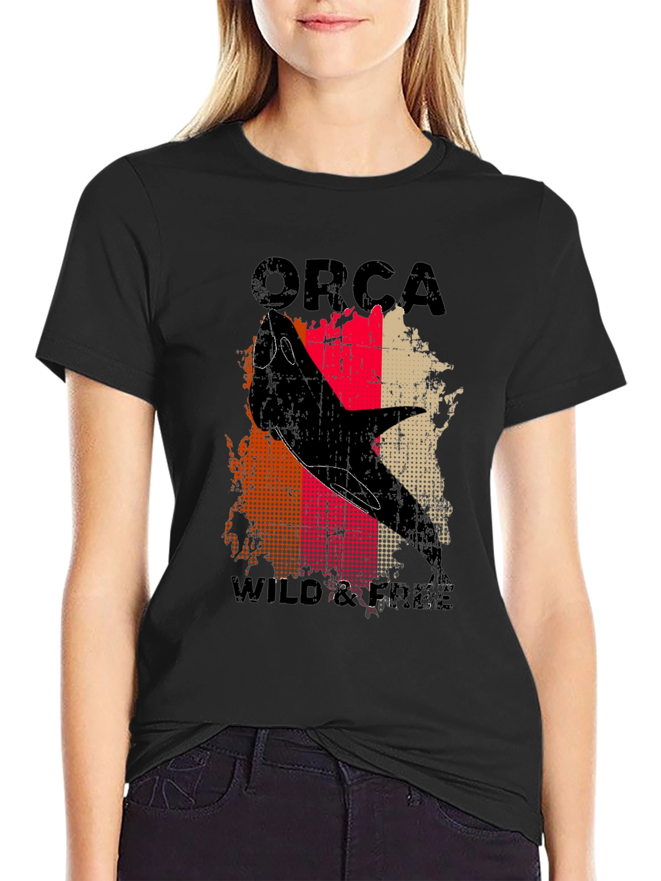 Black Orca Wild & Free Graphic T-Shirt view 2