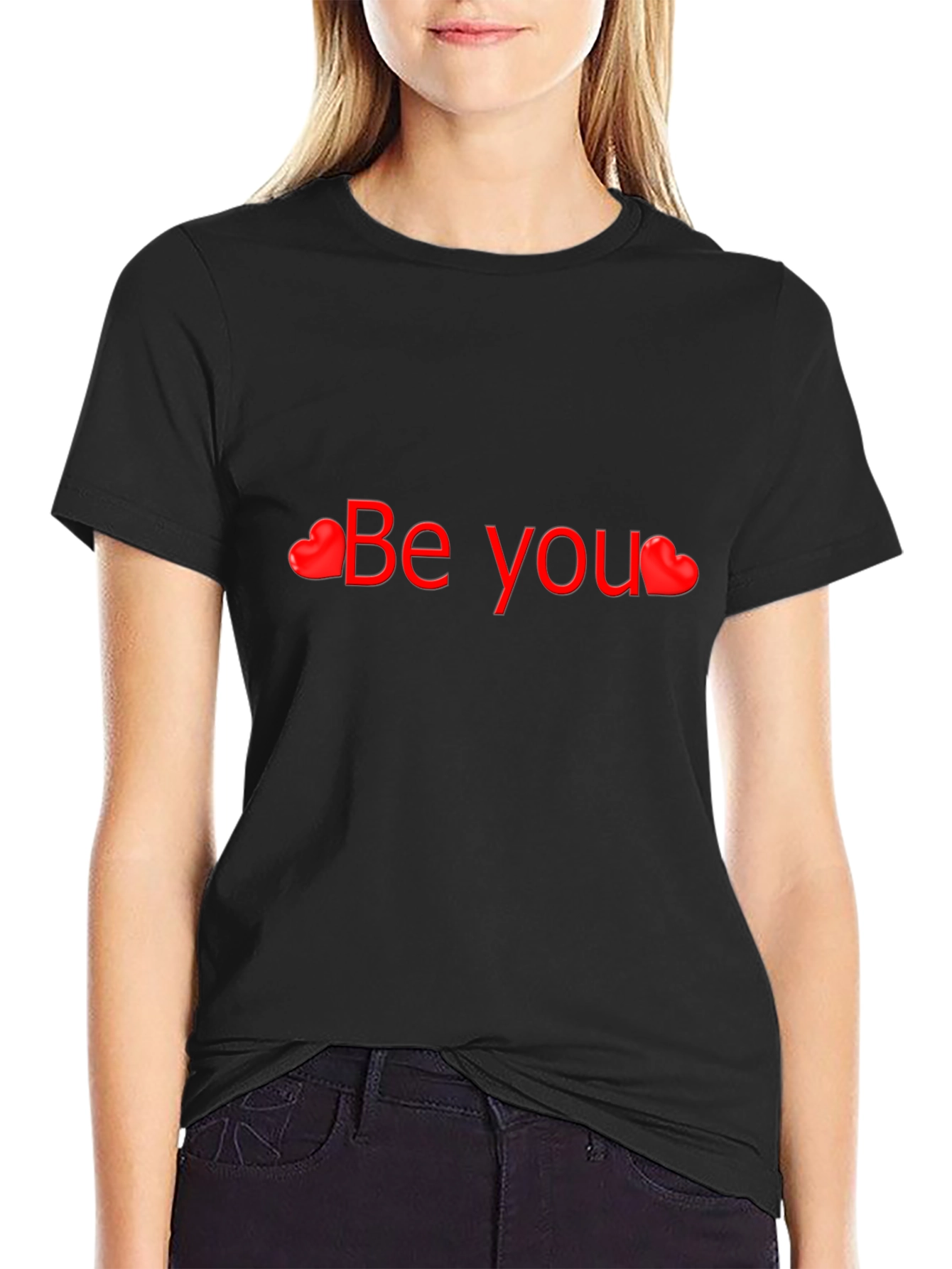 Black Be You Graphic Tee - Stylish Comfort view 2