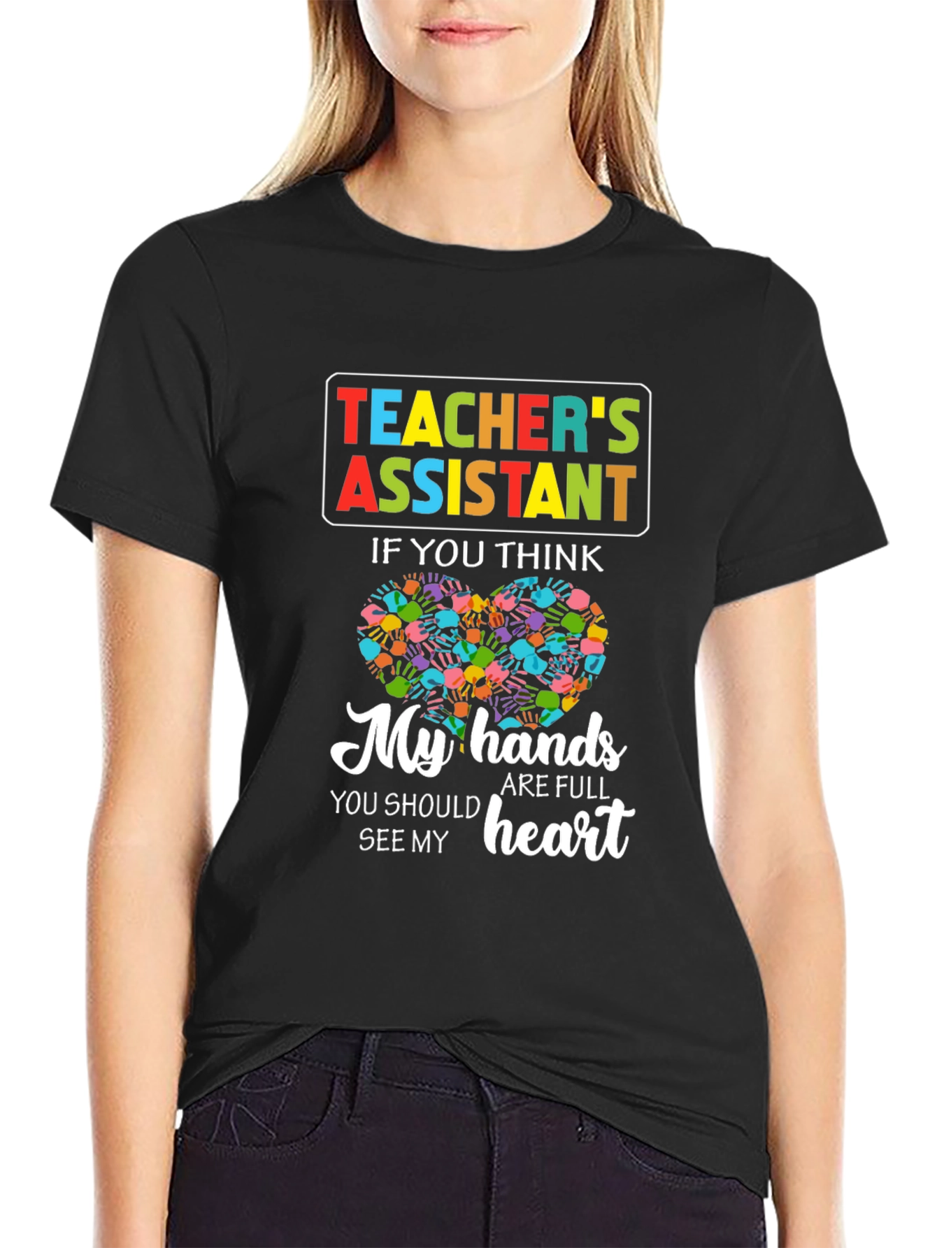 Black Teacher's Assistant T-Shirt view 2