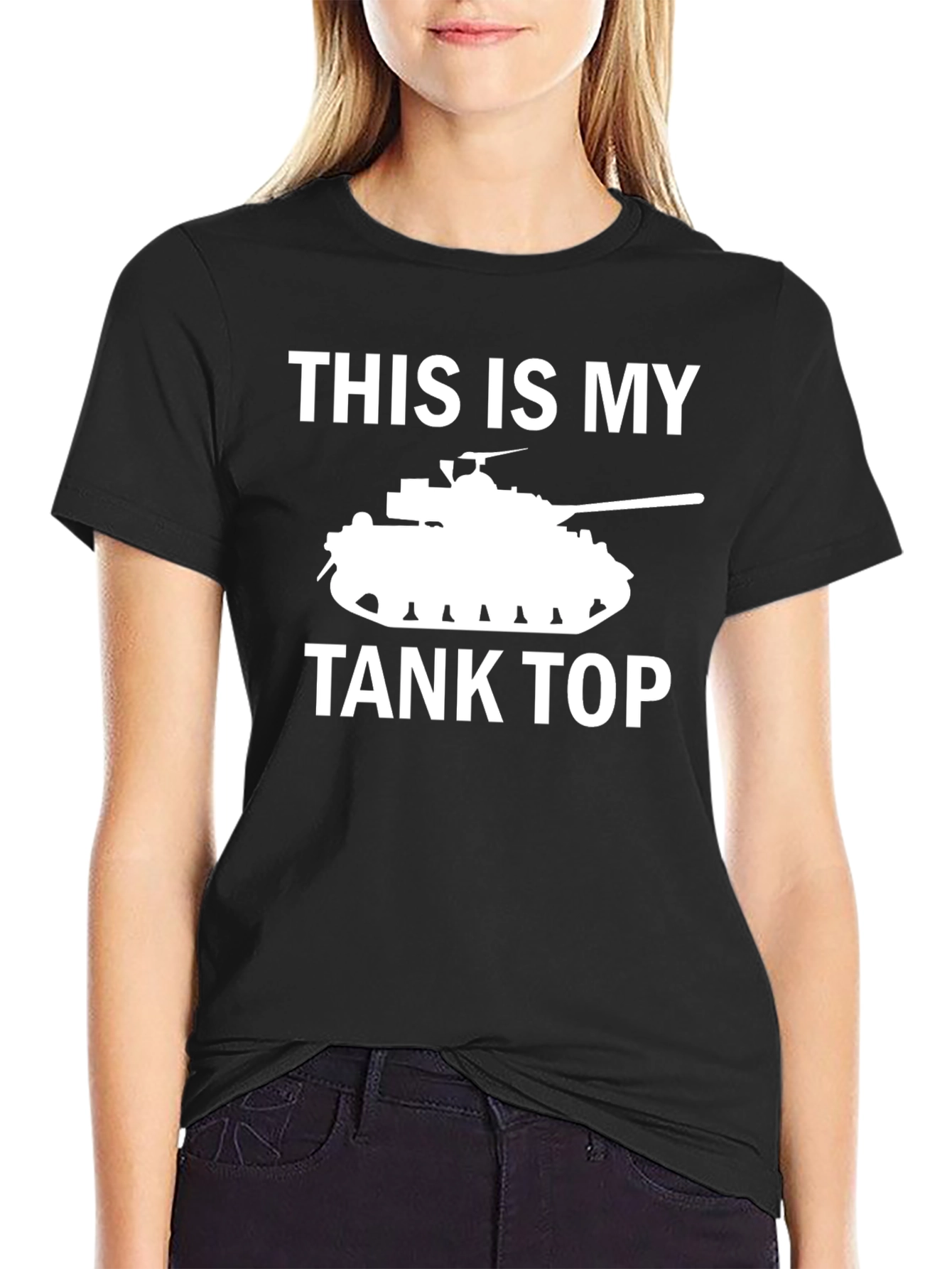 Black This Is My Tank Top T-Shirt - Military Humor view 2