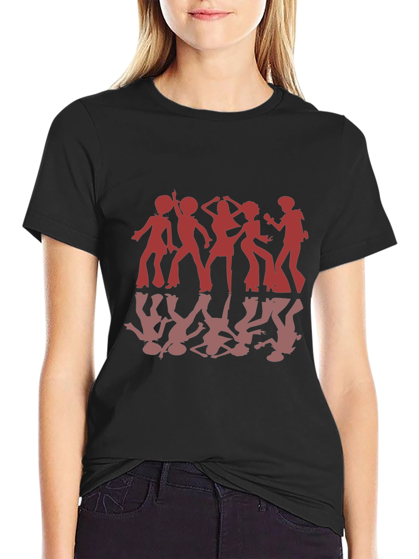 Black Retro Disco Dance T-Shirt - Black view 2