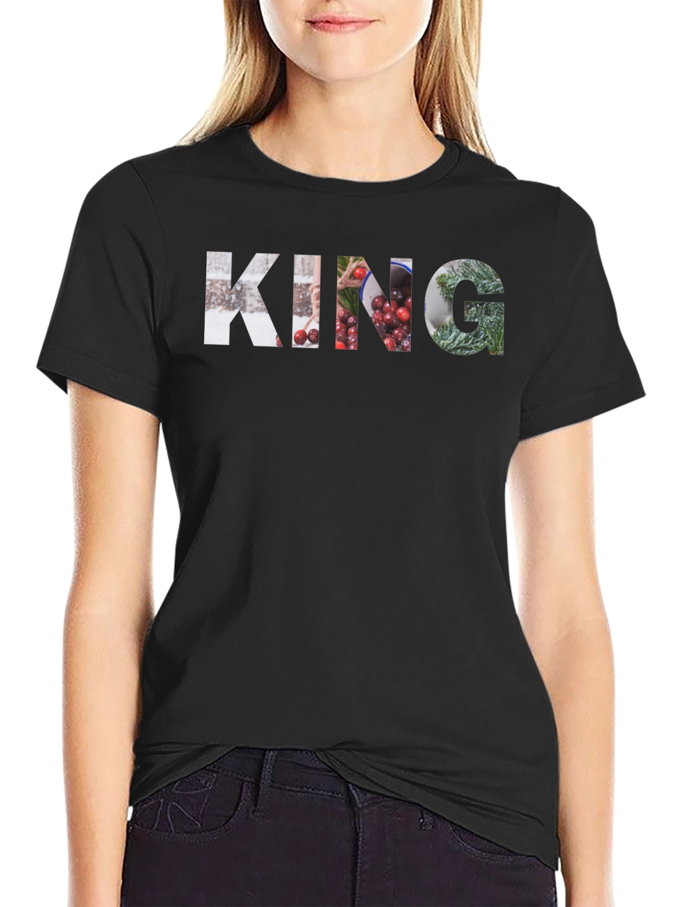 Black King Graphic Black T-Shirt view 2