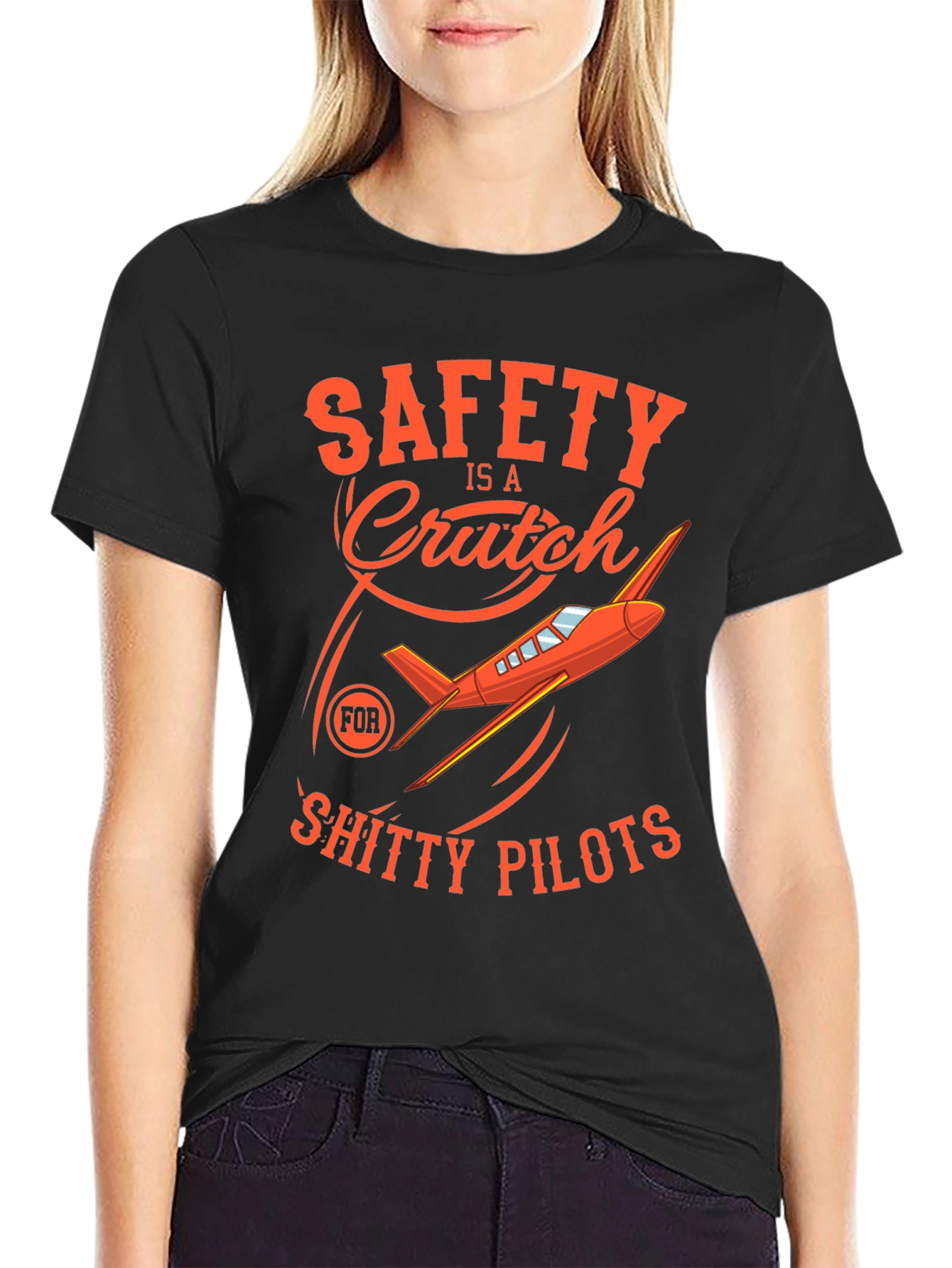 Black Safety is a Crutch T-Shirt view 2