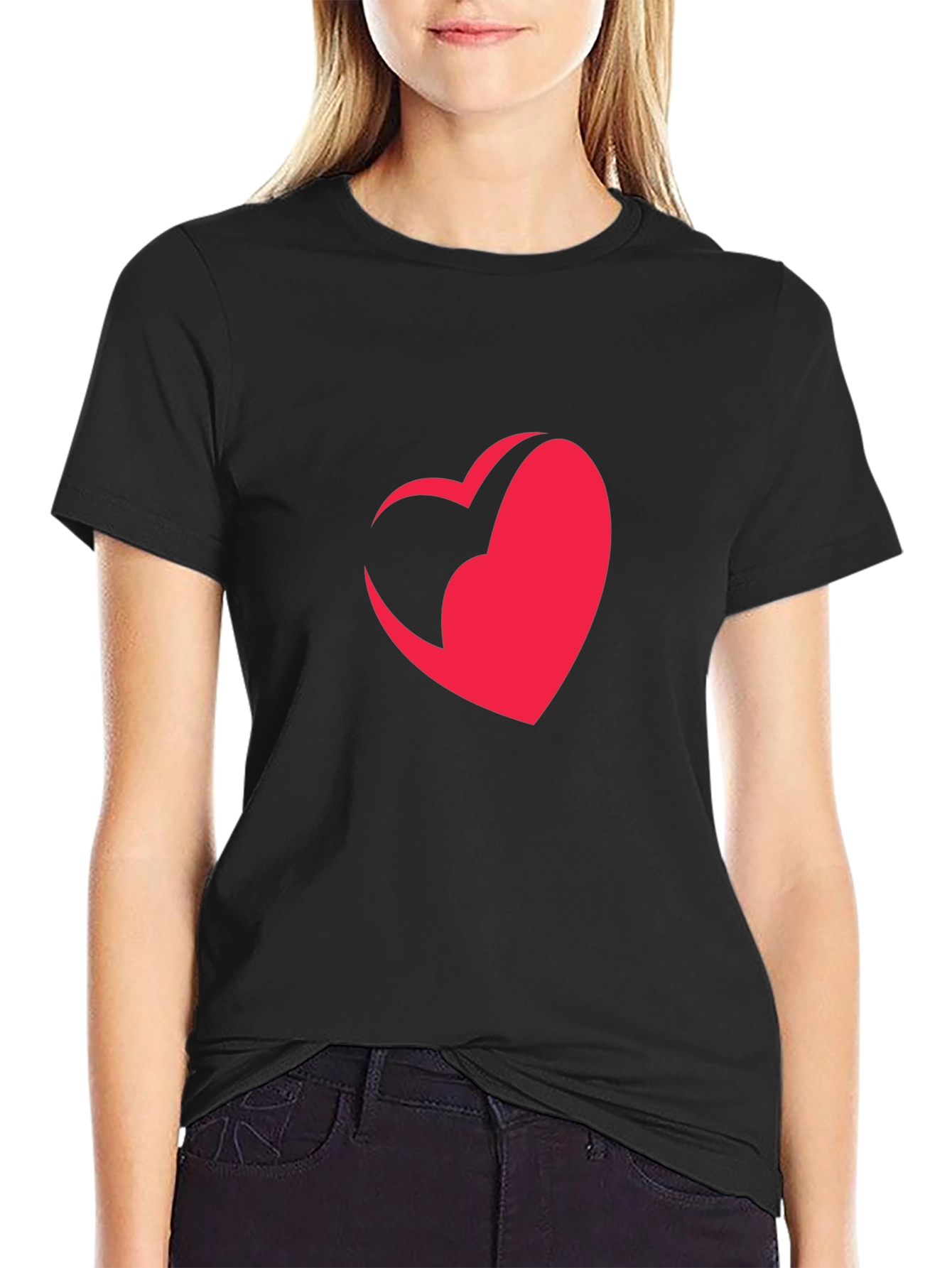 Black Heart Graphic Tee - Modern Style view 2