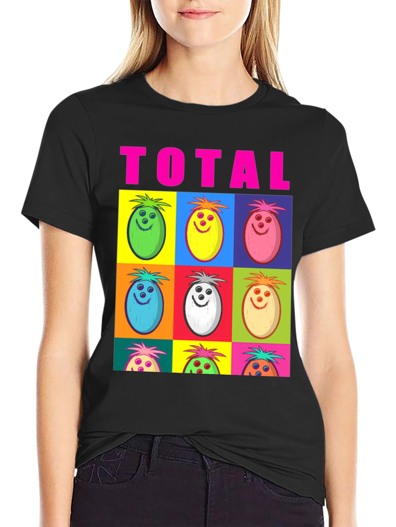 Black Fun Fruit Face Graphic Tee view 2