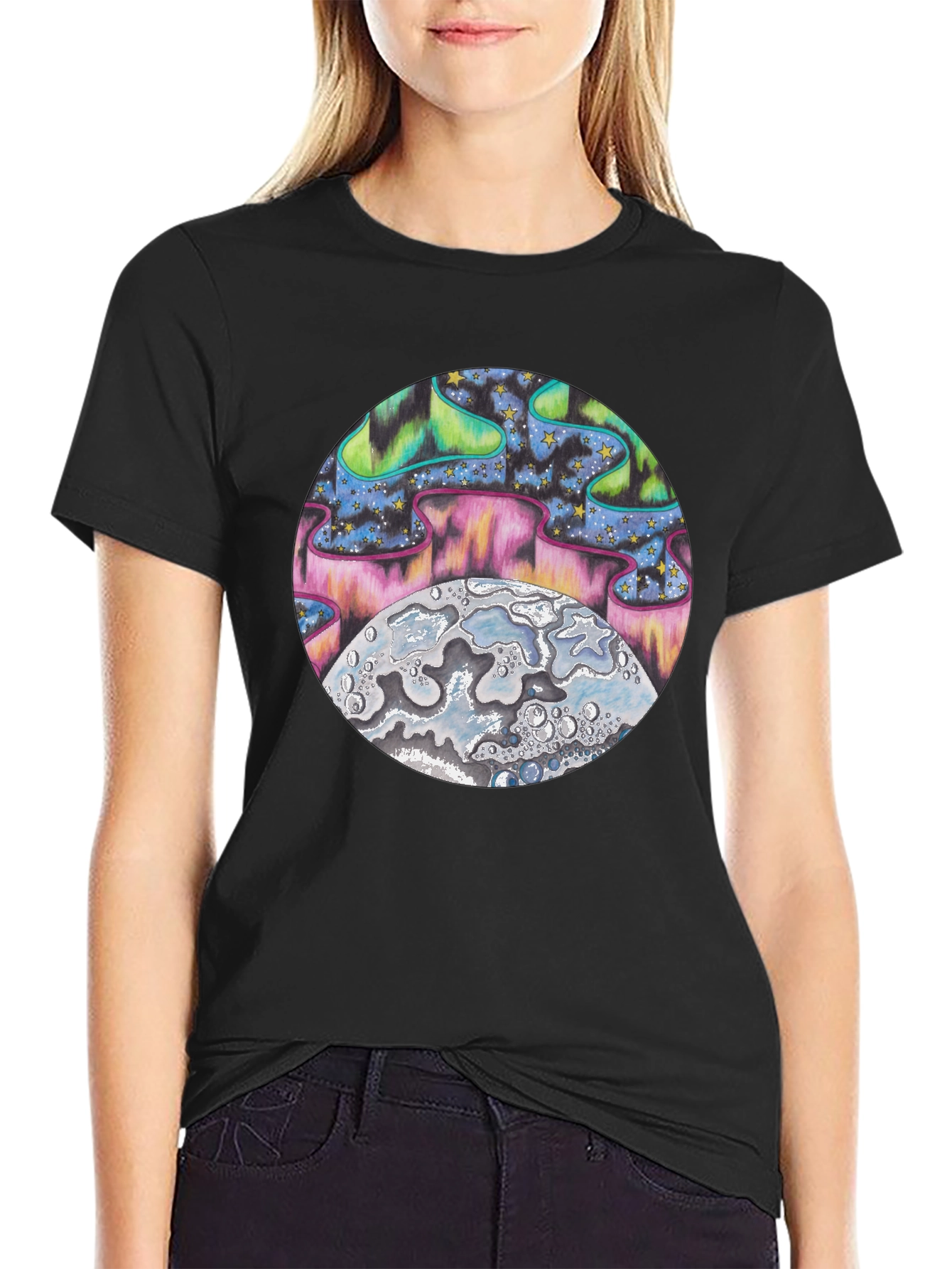 Aurora Moon Graphic T-Shirt - 2