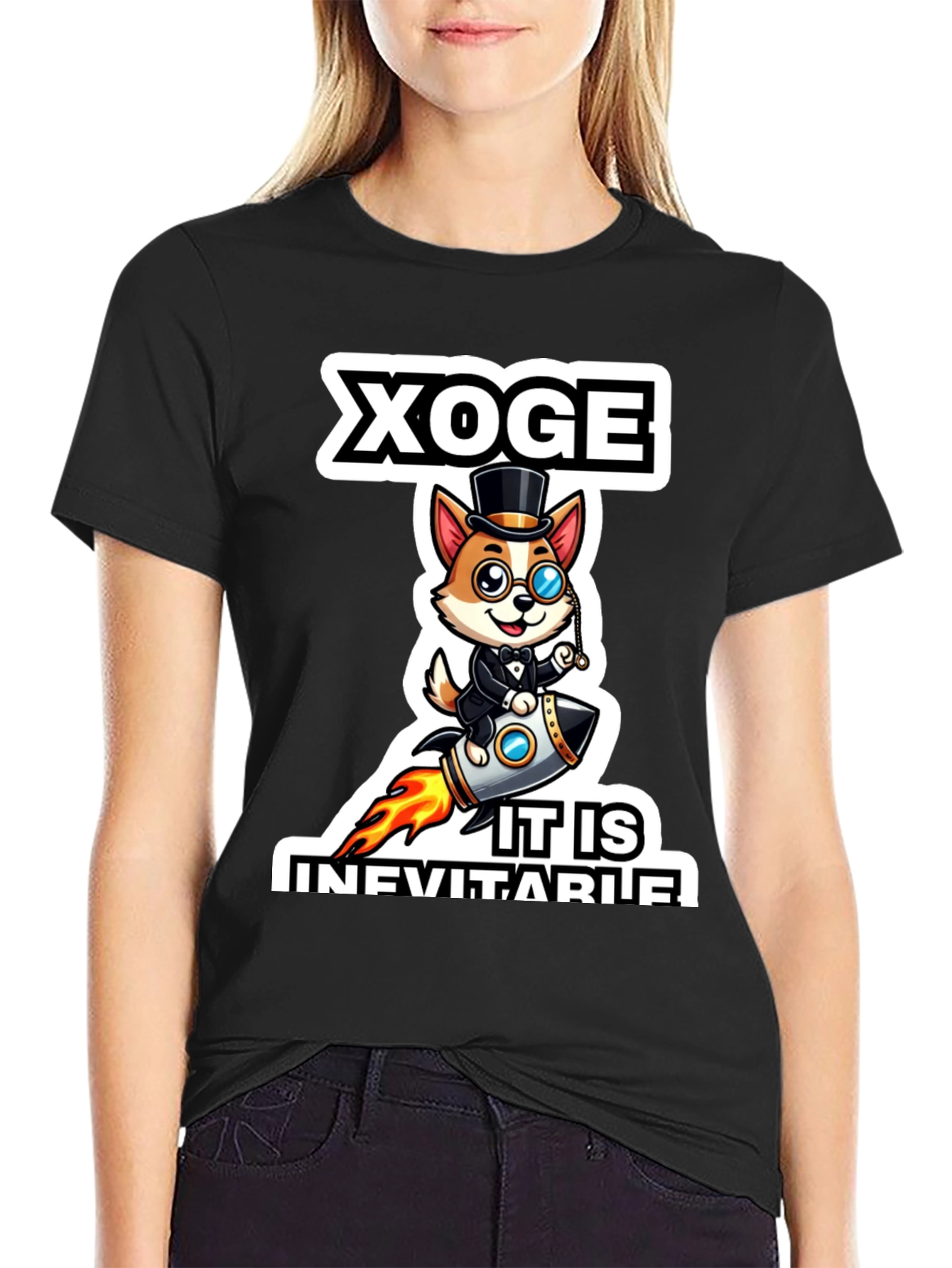 Black Xoge It Is Inevitable Black T-Shirt view 2