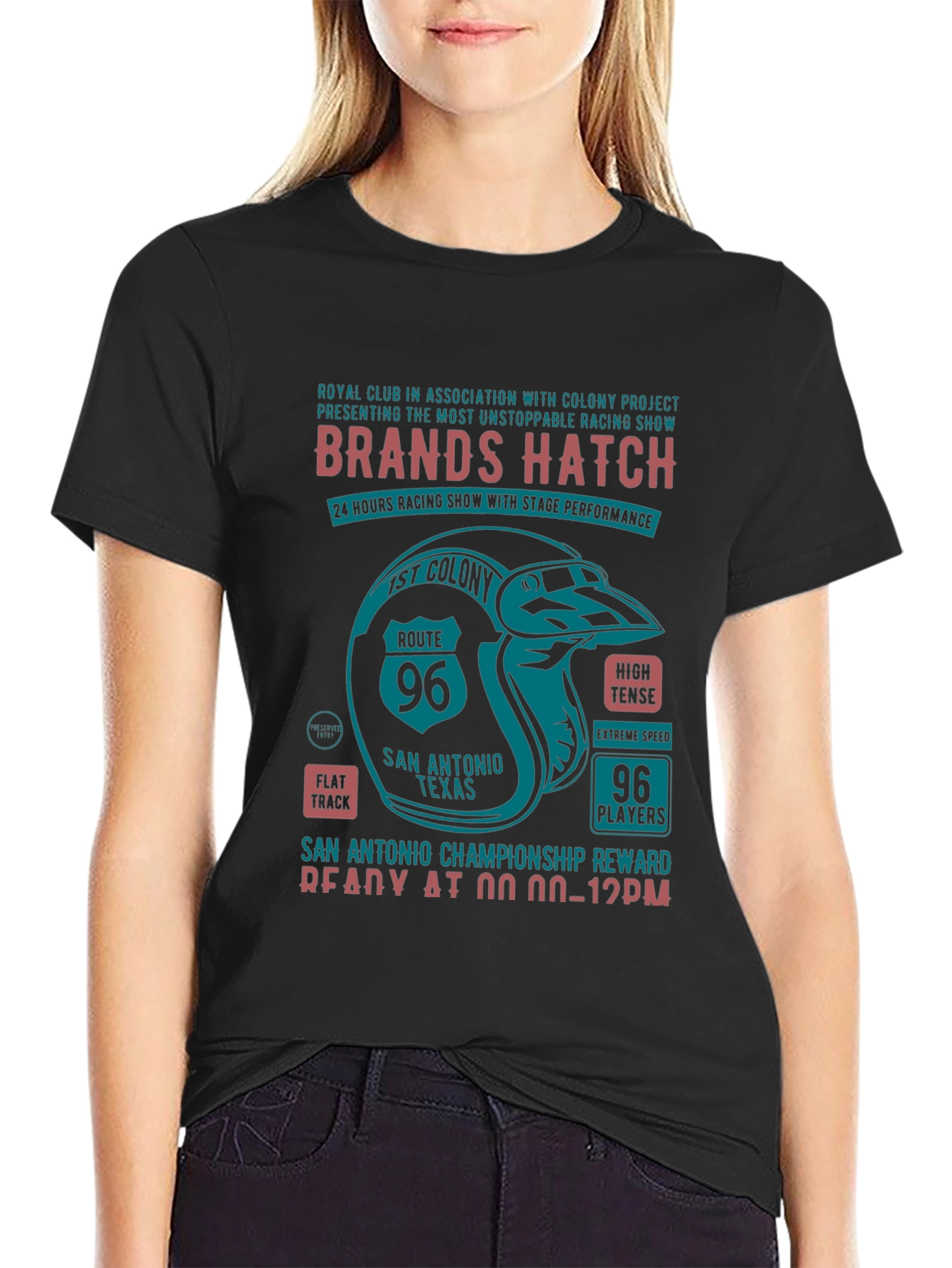 Black Brands Hatch Racing T-Shirt view 2