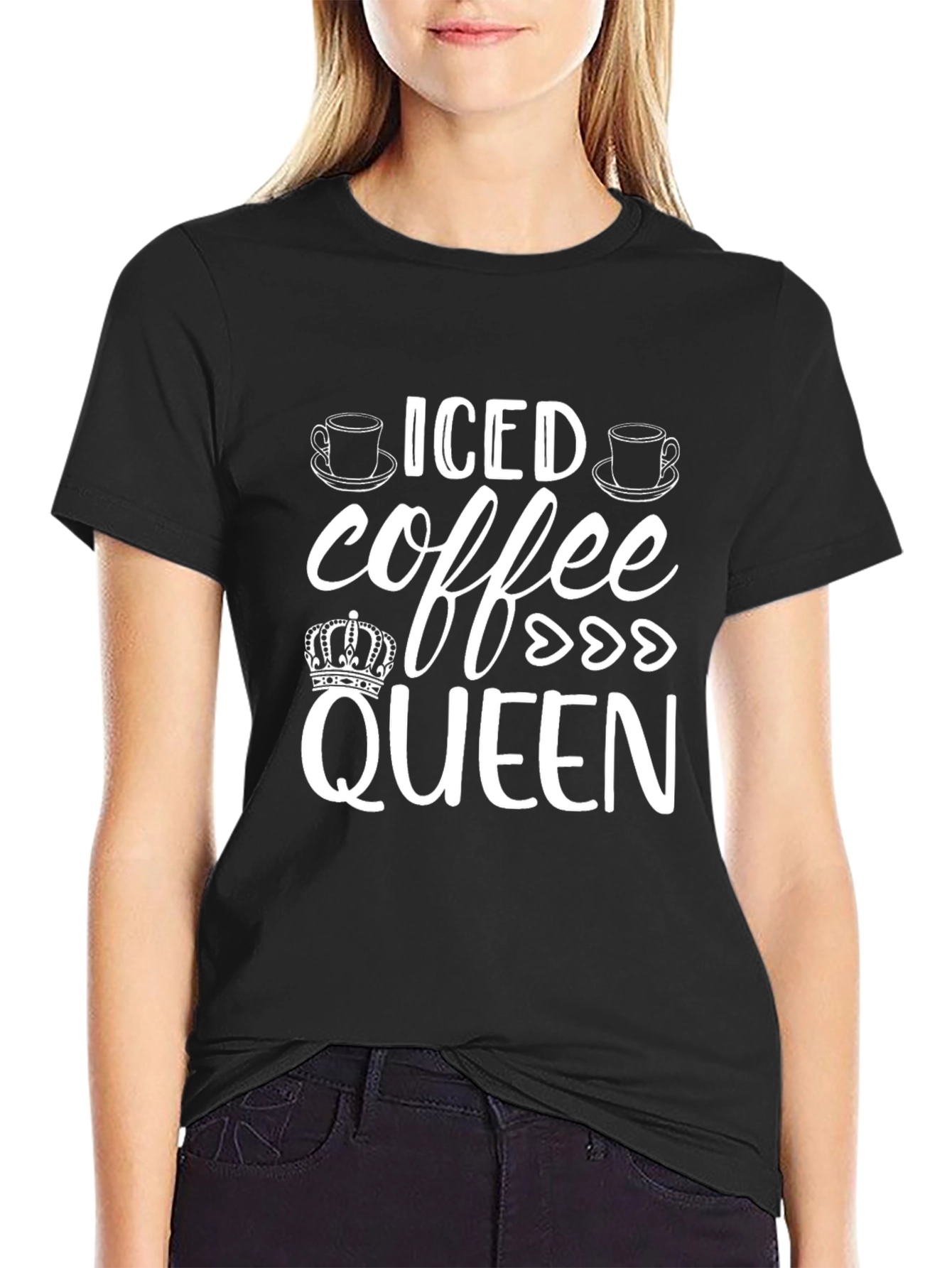 Black Iced Coffee Queen Graphic T-Shirt view 2