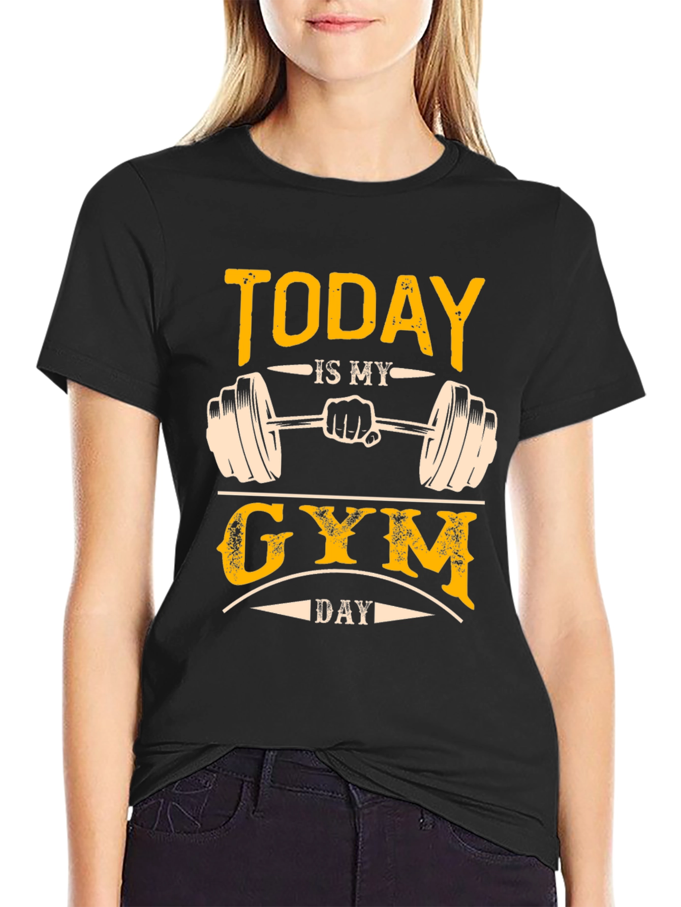 Black Today Is My Gym Day T-Shirt view 2