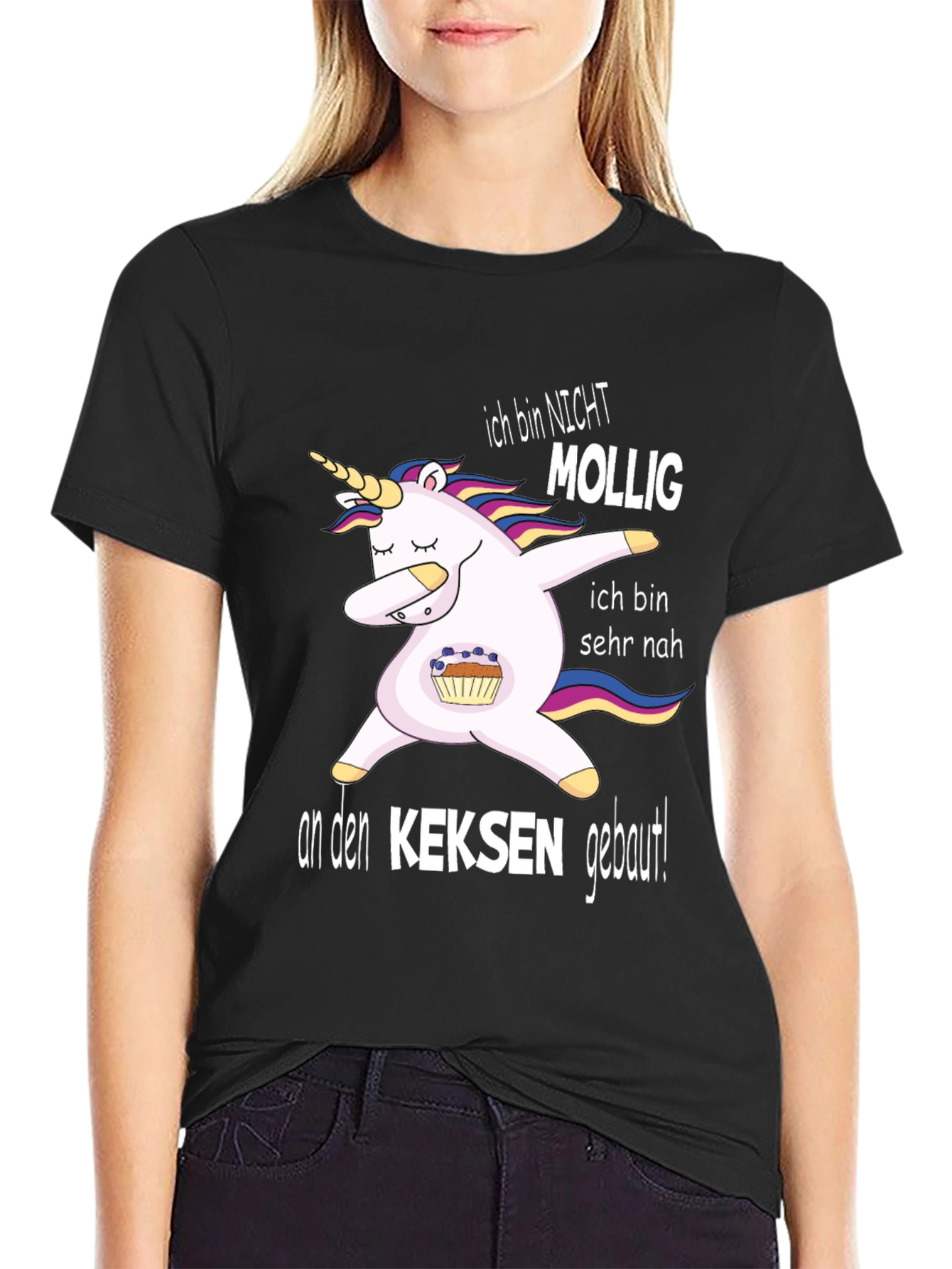 Black Unicorn Dab T-Shirt - Ich Bin Nicht Mollig view 2