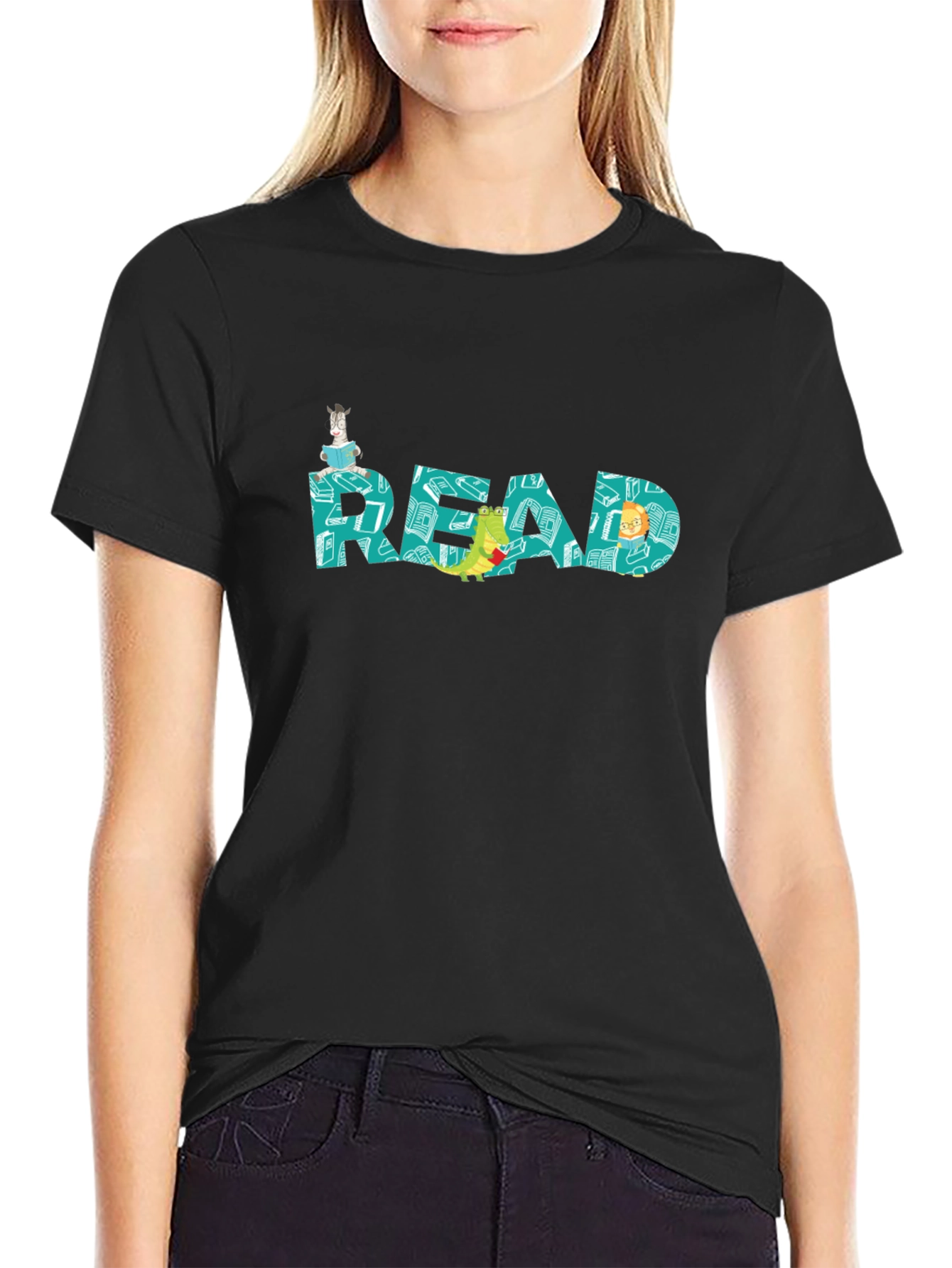 Black Read Books Graphic Tee - Black view 2