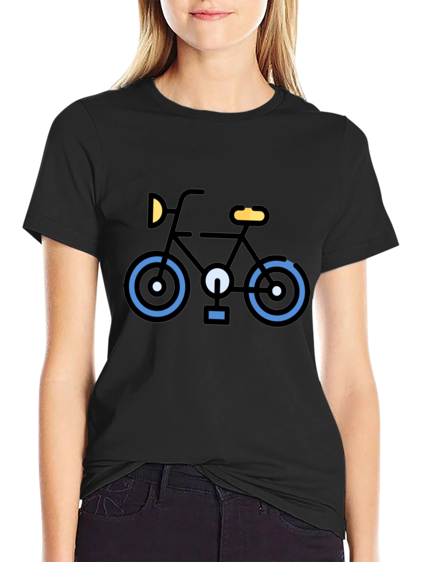 Black Bike Graphic Tee - Stylish & Comfortable Black T-Shirt view 2