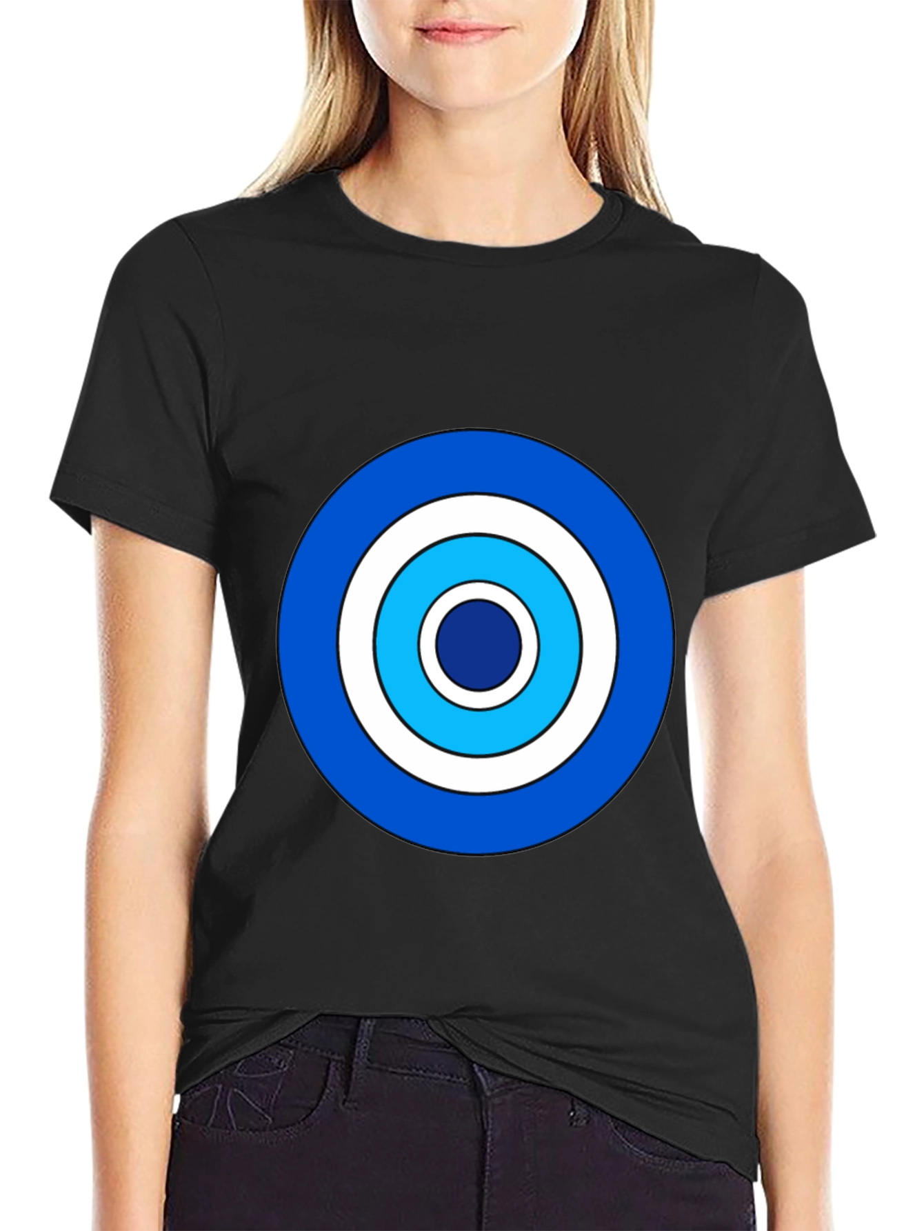 Black Bullseye Graphic Tee - Bold Target Design view 2